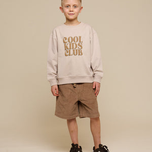 Pull-On Ribfluweel Shorts - Tween - Khaki | 101103 Tobias