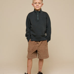 Sweatshirt met halve rits - Tween - Forest Green | 100811 Tristan