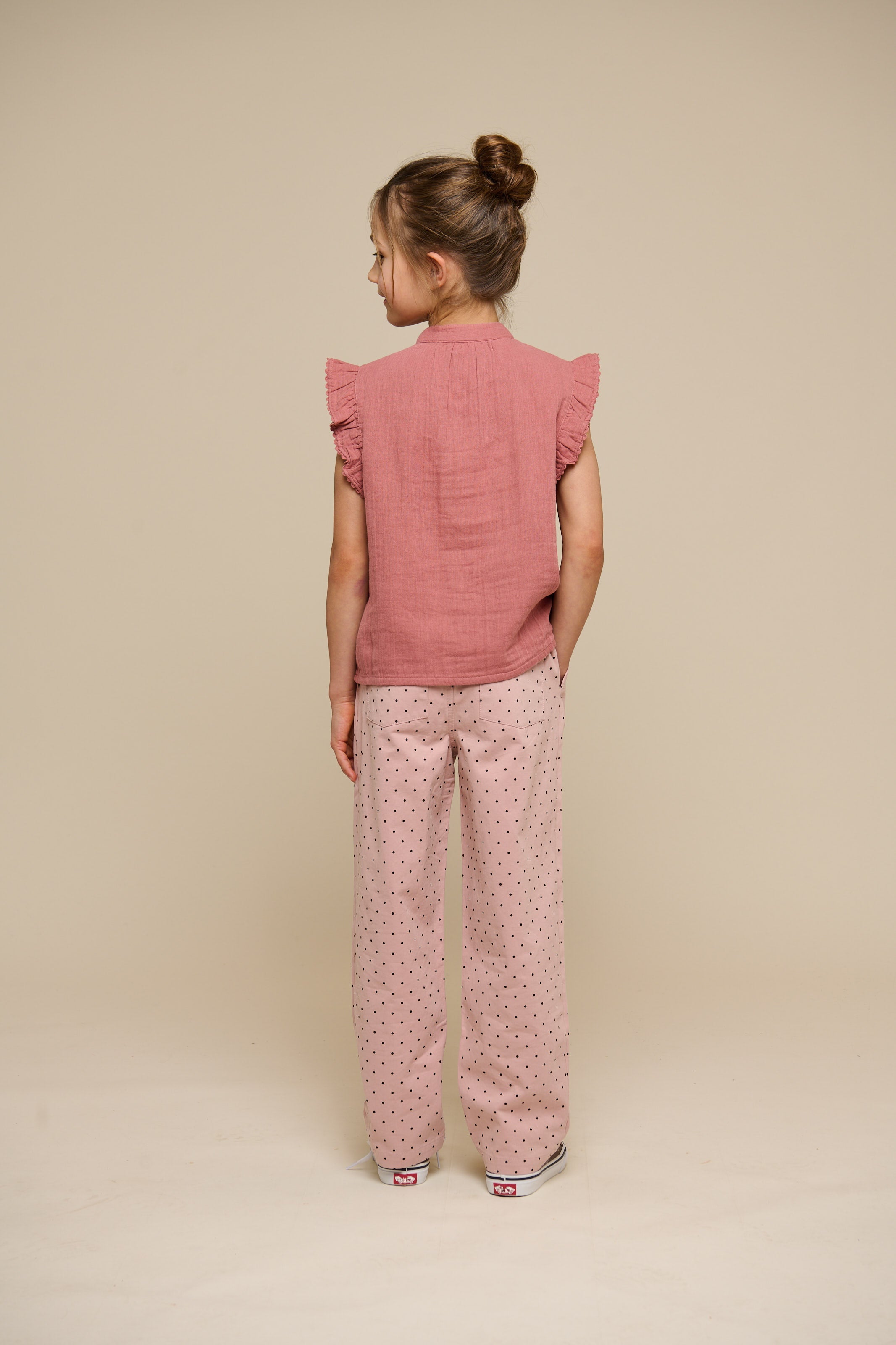 Twill broek met stip - Tween - Rose | 100613 Iris