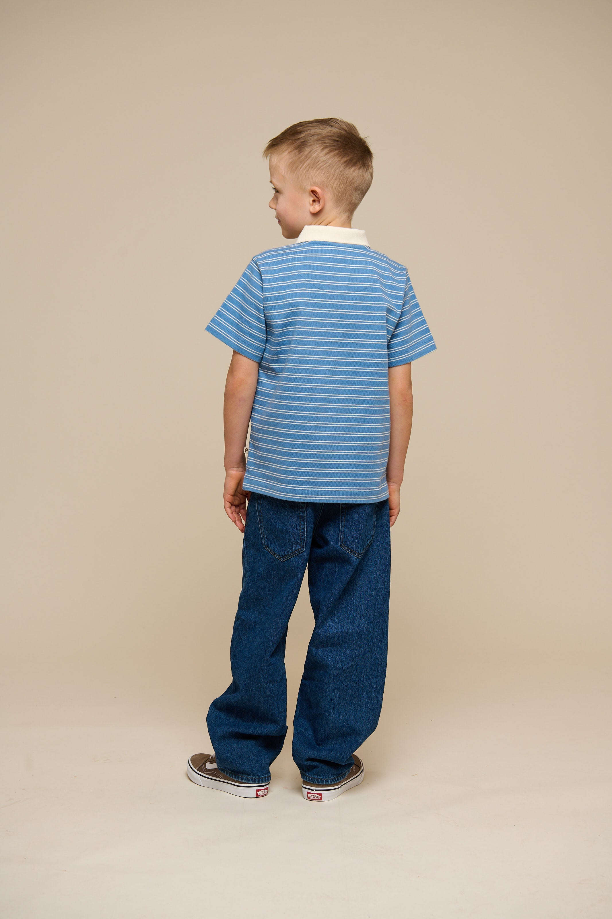 Gestreept Jersey Poloshirt - Tween - Dusty Blue | 101176 Otto