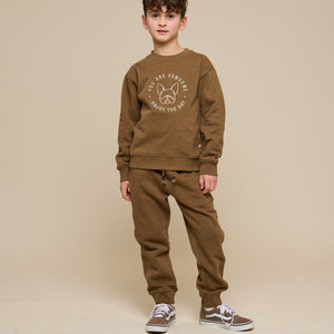 Zweetbroek - Tween - Coffe Melange | 100897 Justin