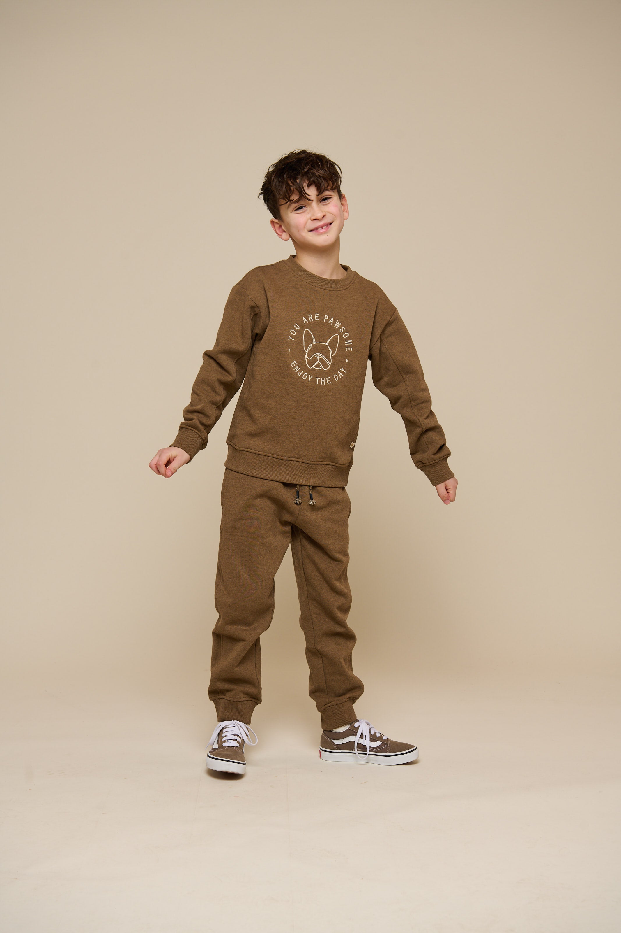 Sweatshirt met ronde hals - Tween - Coffe Melange | 100891 Justin