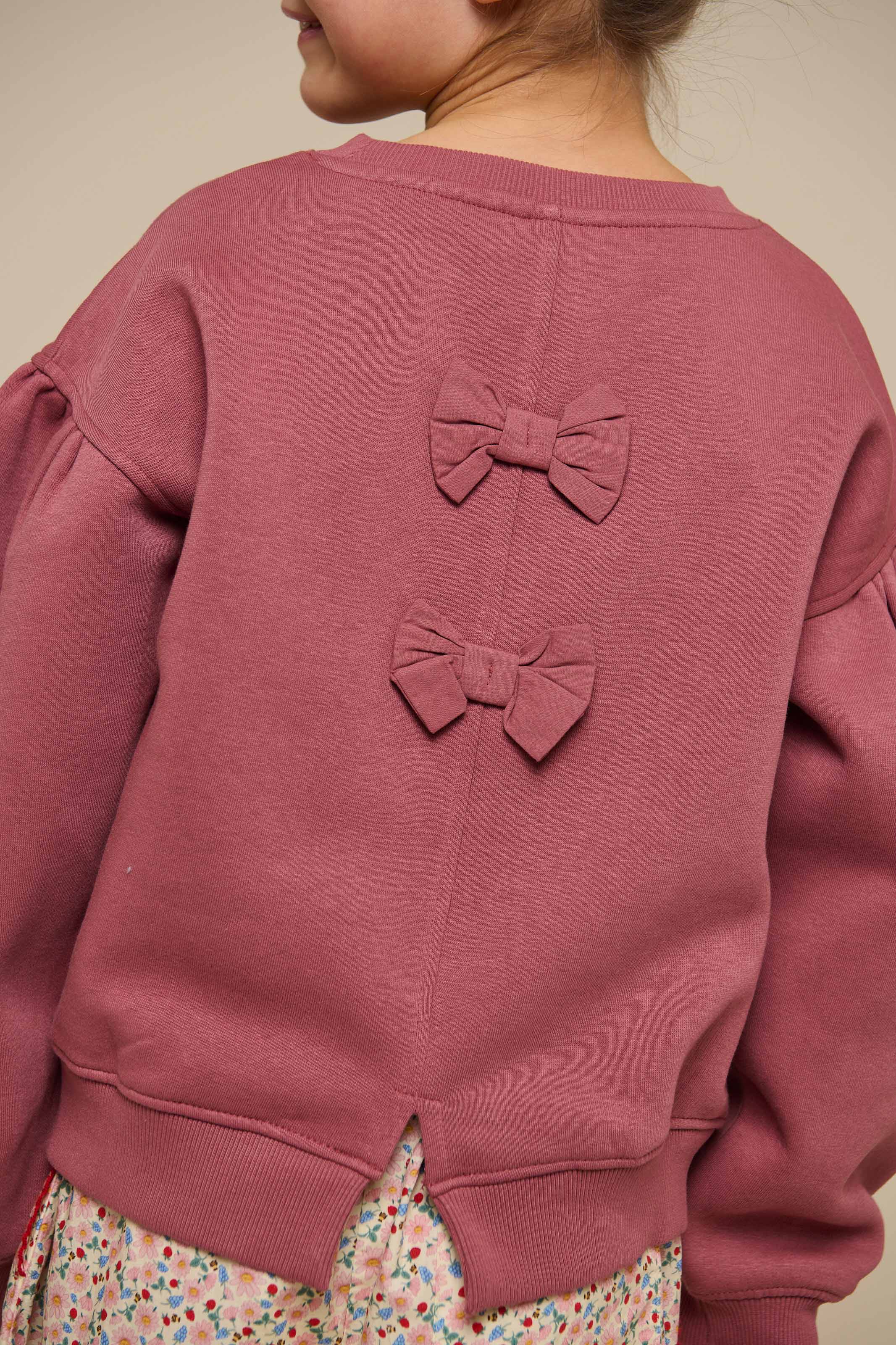 Sweatshirt met strikdetail - Tween - Vintage Red | 100813 Ruth