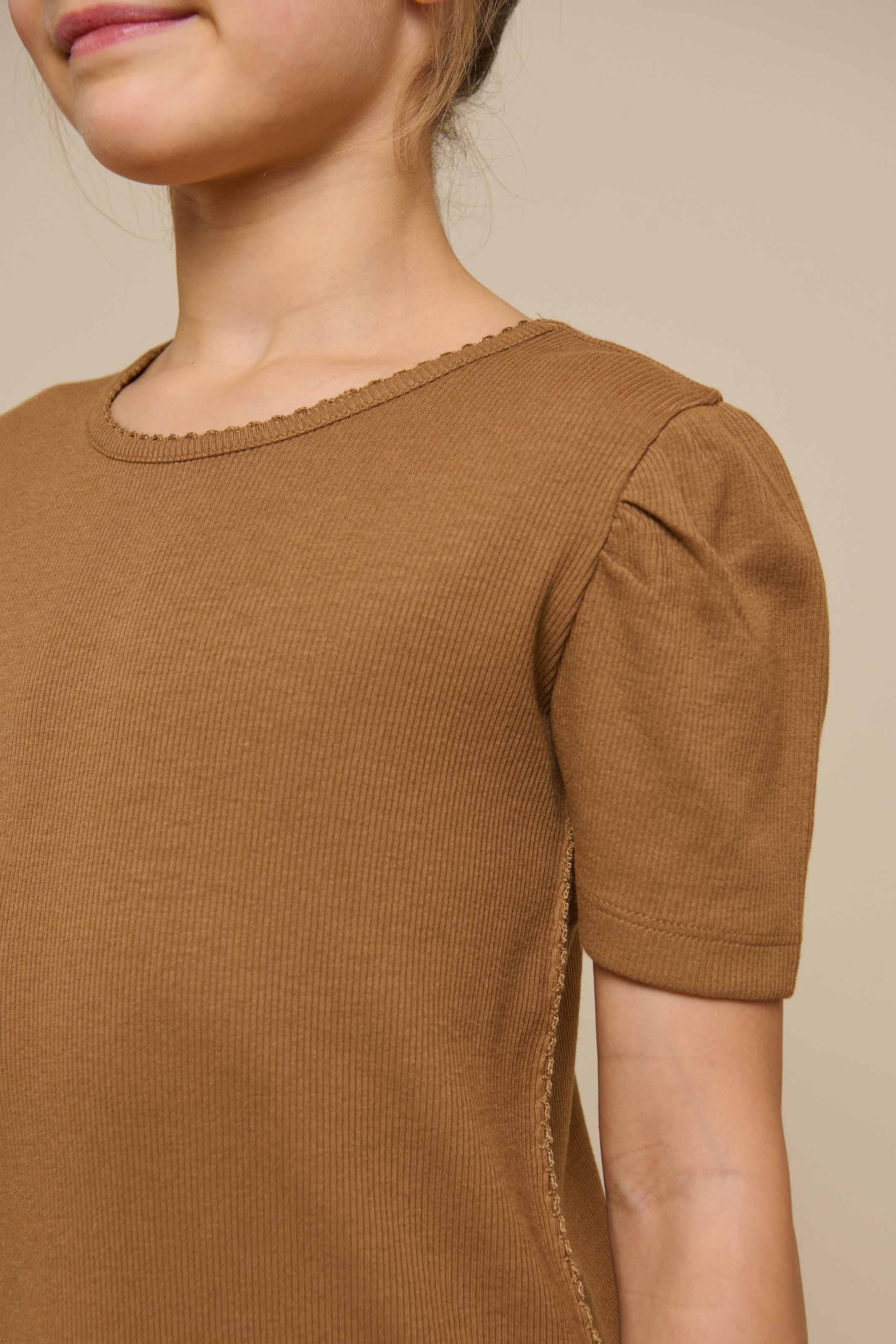Modal Rib Lange T-shirt Jurk - Tween - Coconut | 101294 Lottie