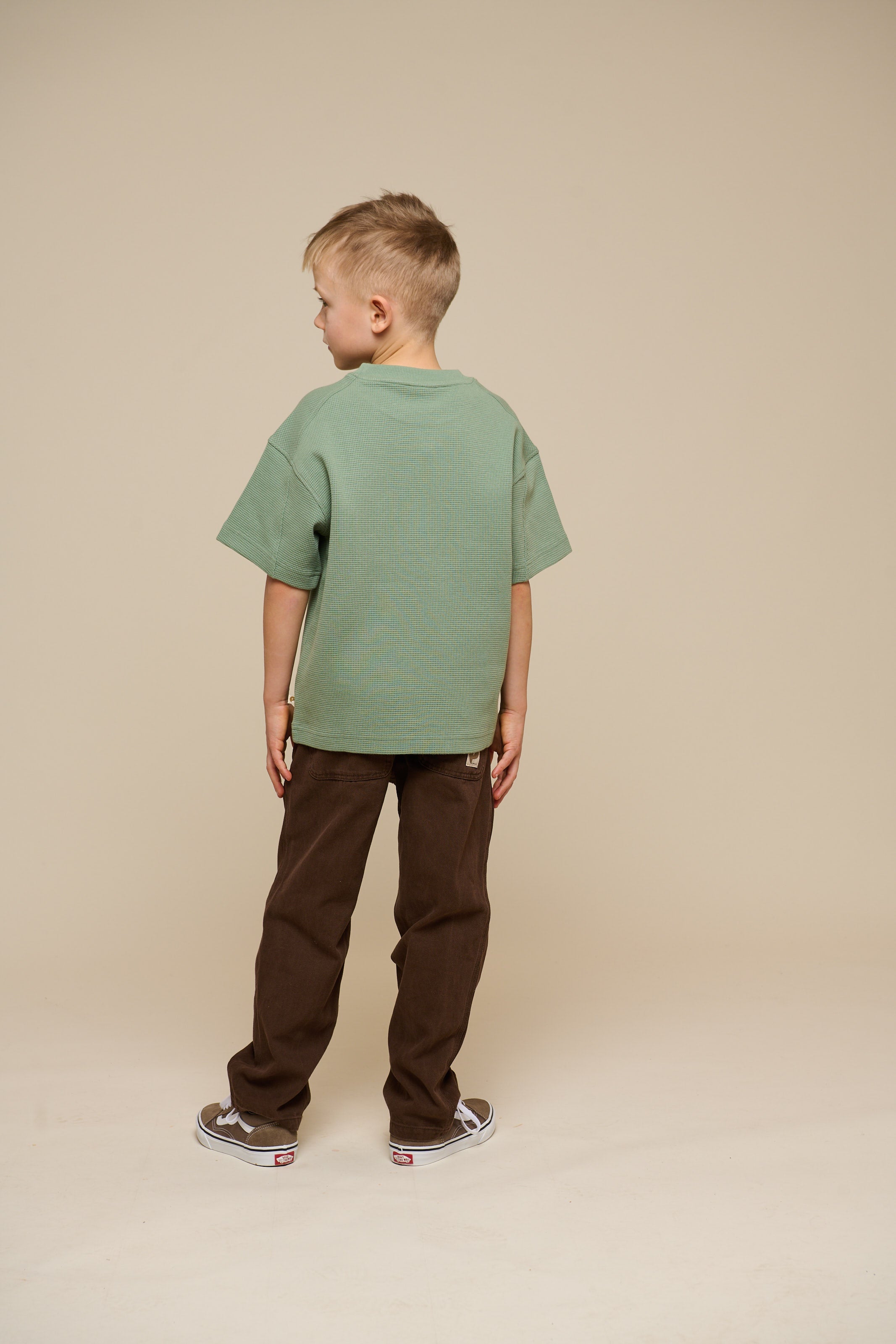 Wafel T-shirt - Tween - Dusty Green | 101156 Evan