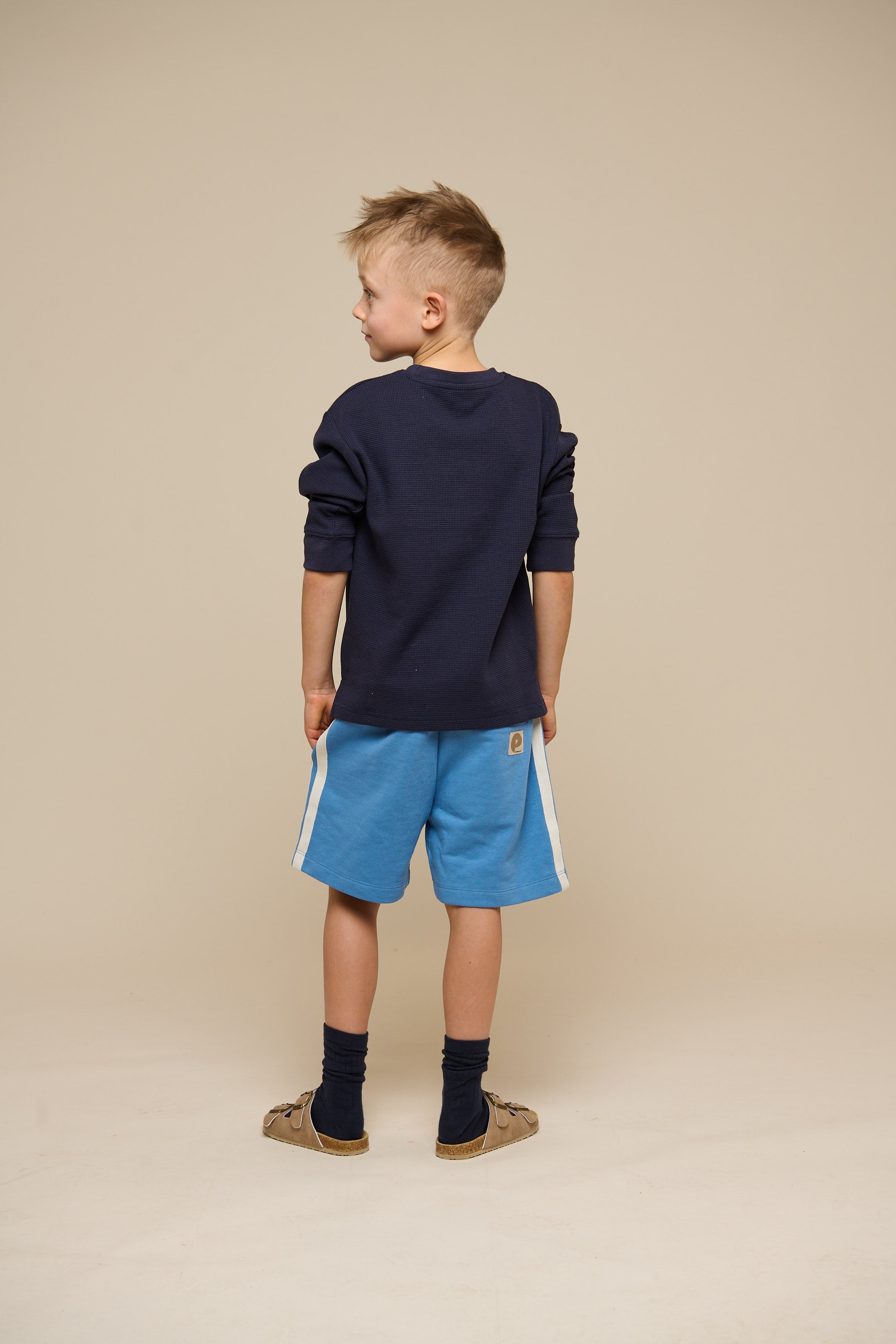 Gestructureerd T-shirt met lange mouwen - Tween - Navy | 100704 Malthe