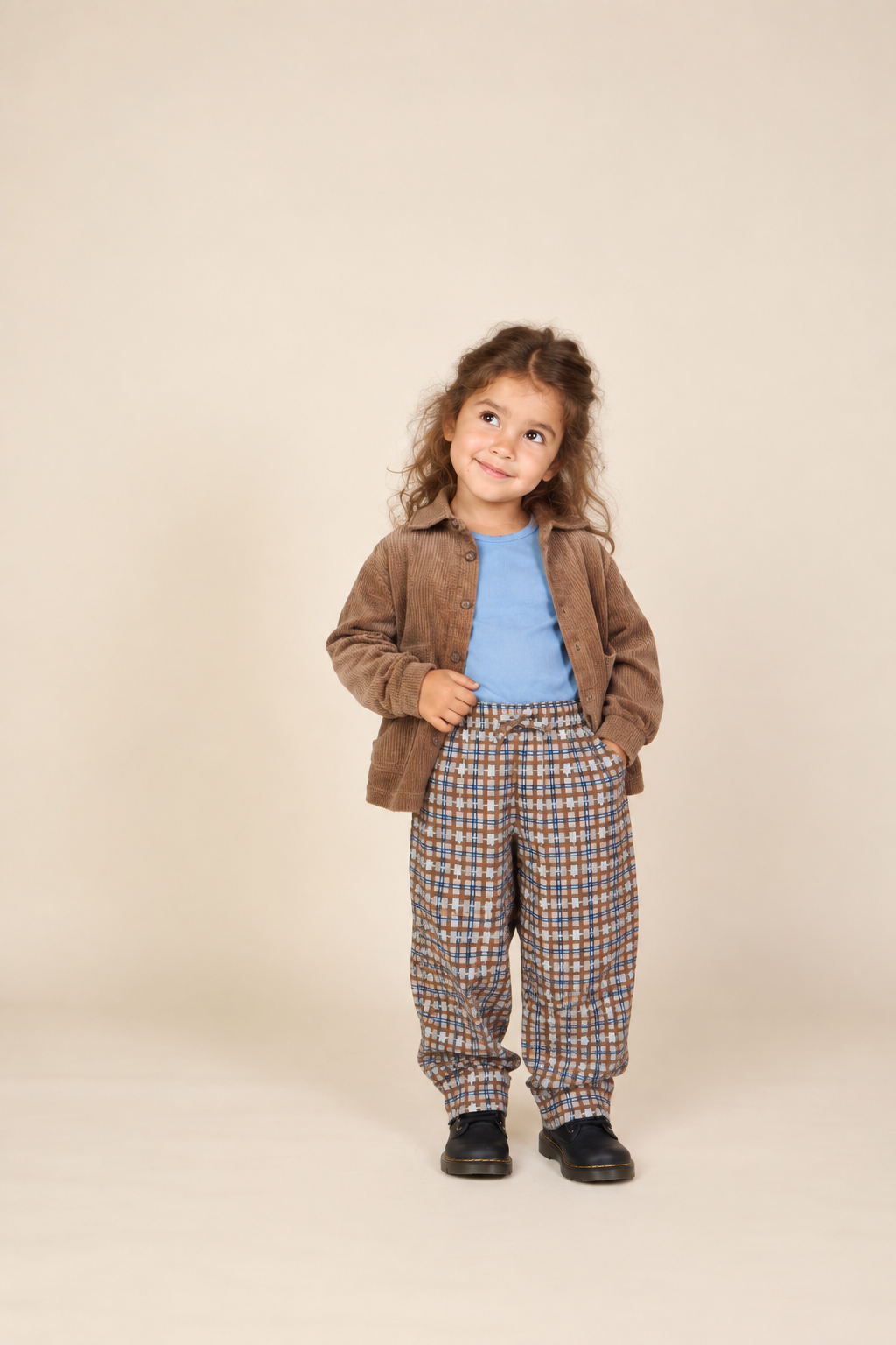 Geruite katoenen broek Kids - Blue | 101491 Penny