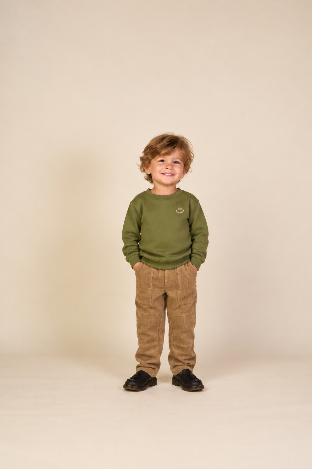 Corduroy broek met opgestikte zakken Kids - Khaki | 101537 Reed