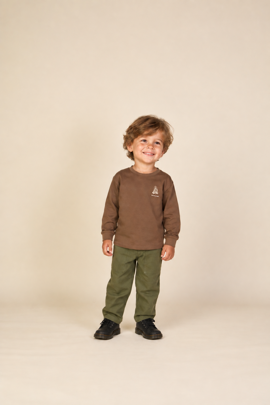 Canvas broek met opgestikte zakken Kids - Moss Green | 101535 Greyson