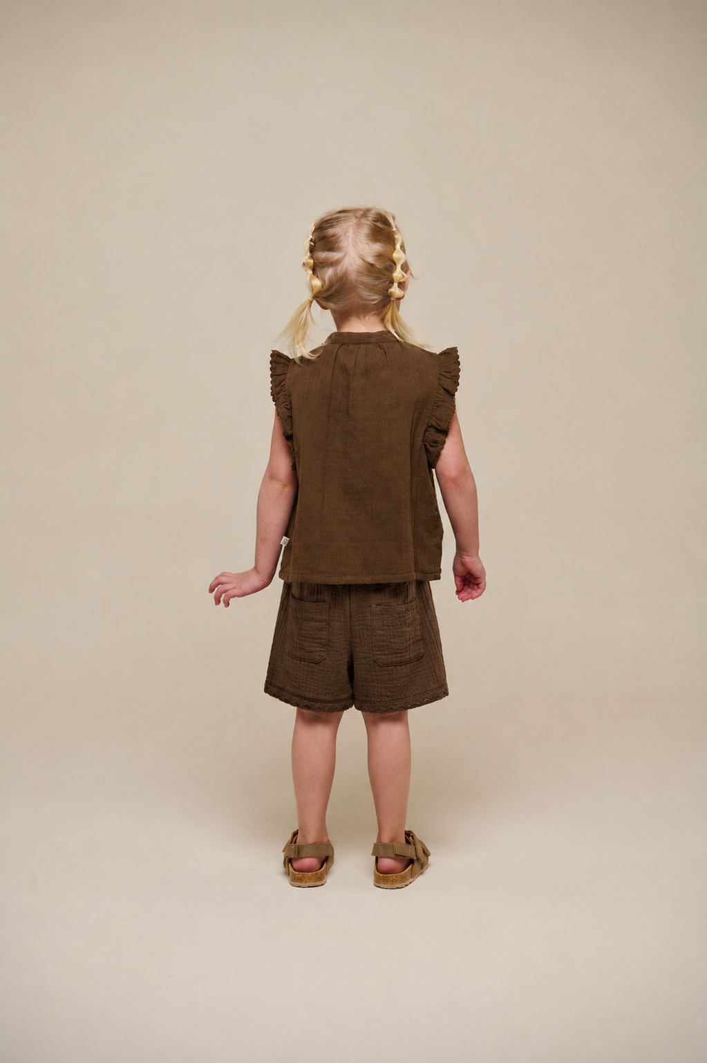 Gaas Shorts - Kids - Dark Brown | 100922 Jasmine