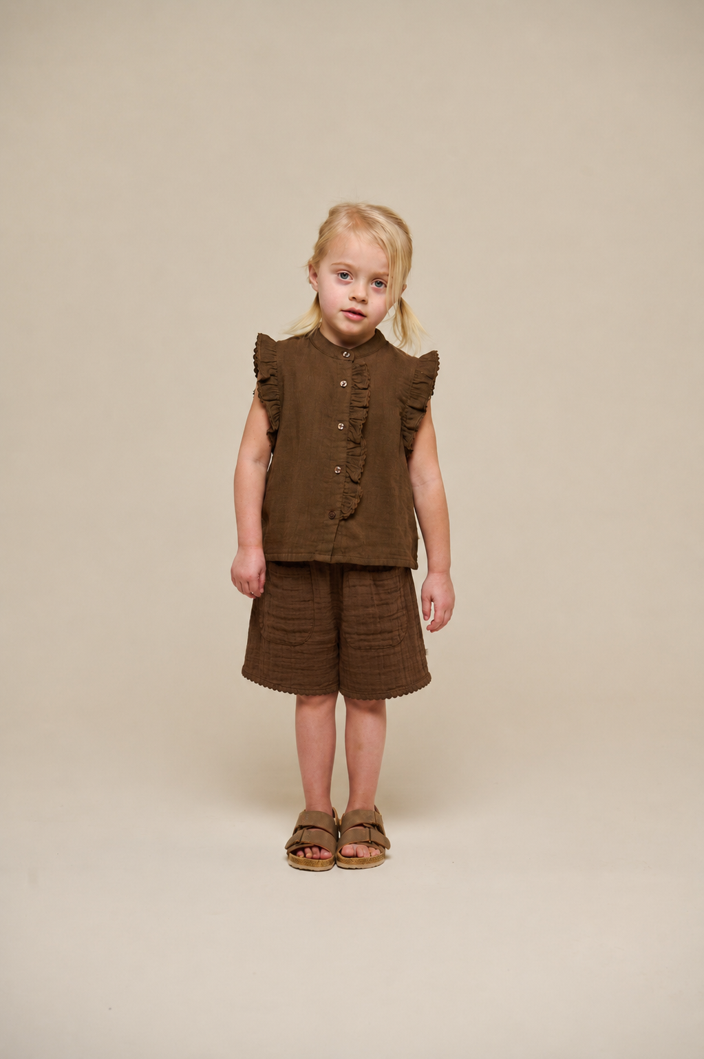Gaas Shorts - Kids - Dark Brown | 100922 Jasmine