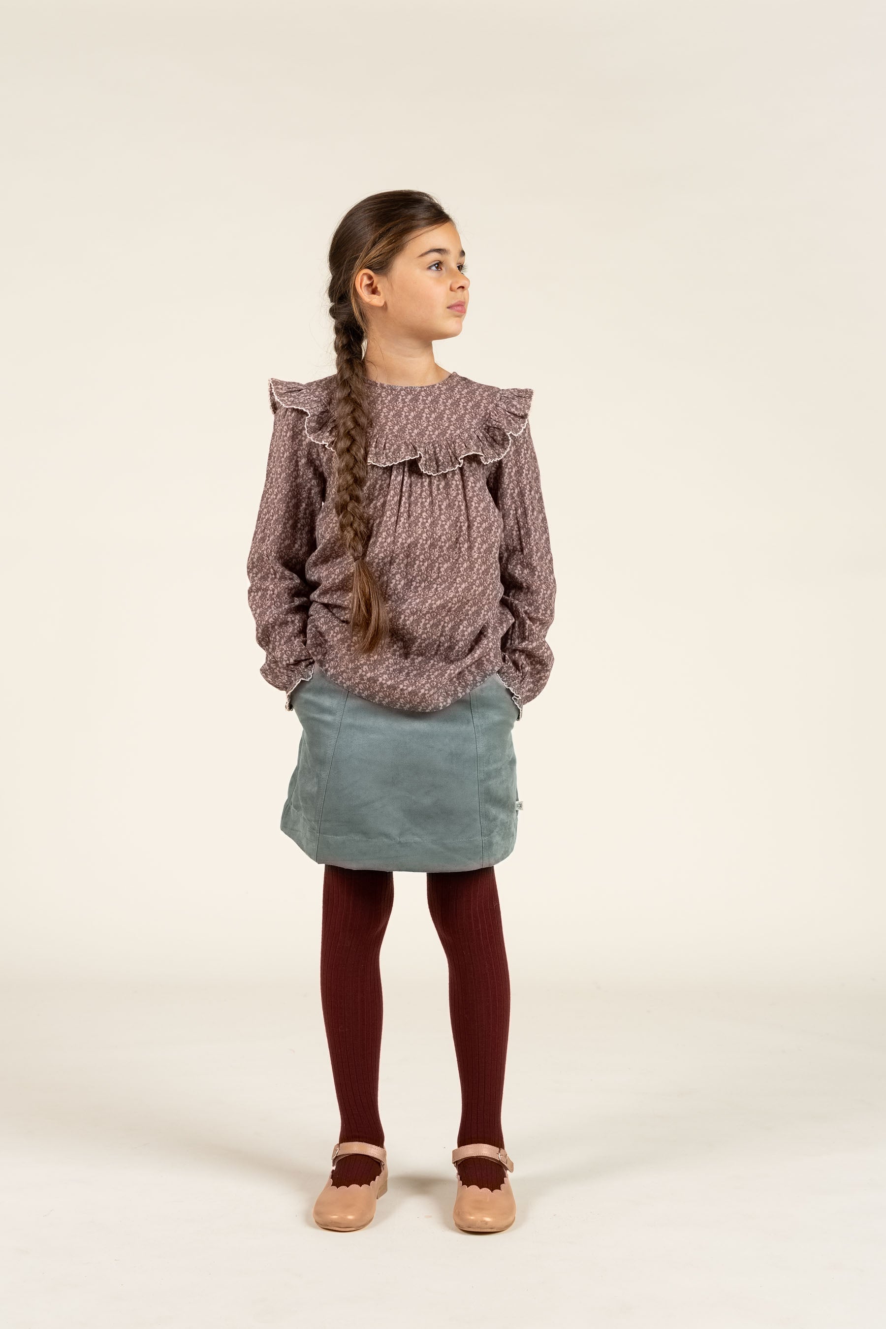 Rok van imitatie suède - Tween - Dark Green | 100595 Selene