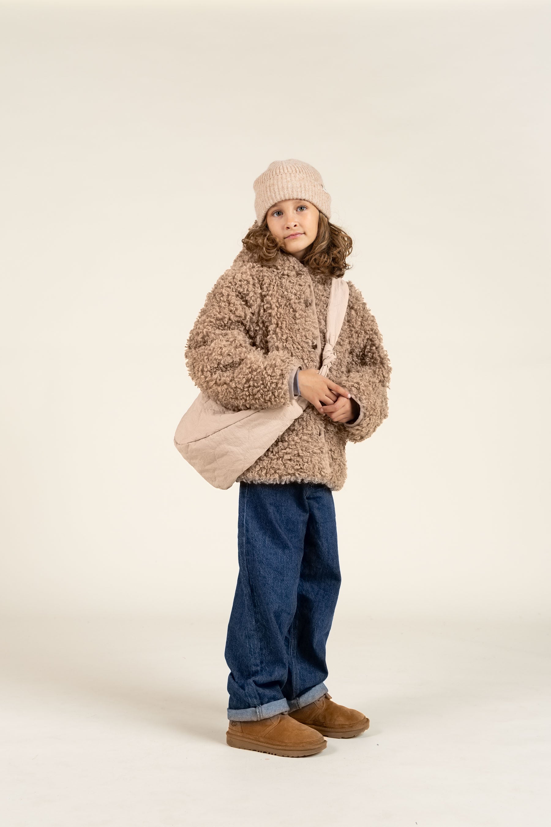 Jas met capuchon van imitatiebont - Tween - Caffe Latte | 100548 Ellie