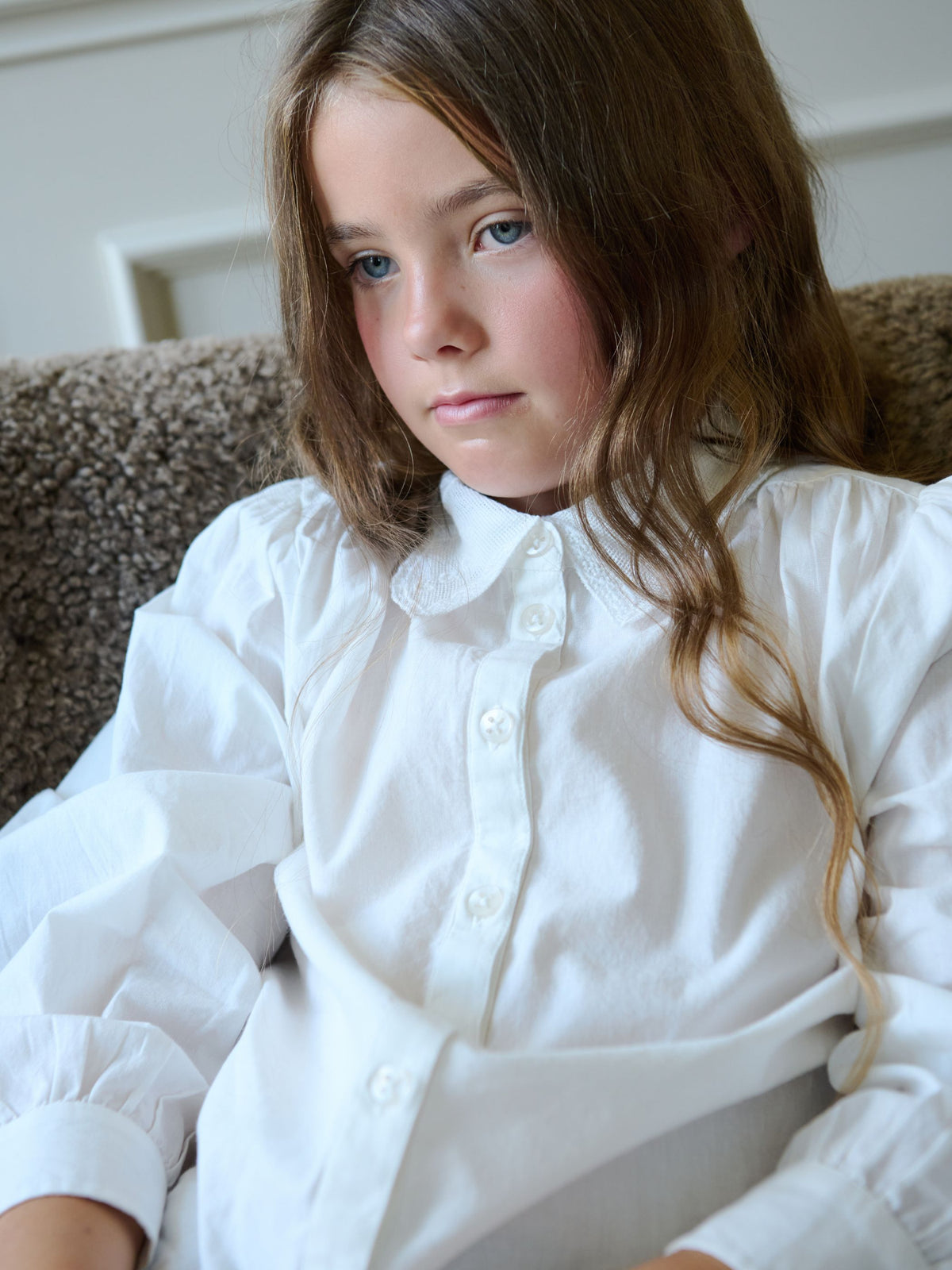 Katoenen blouse met kanten kraag Tween - Offwhite | 101460 Holly