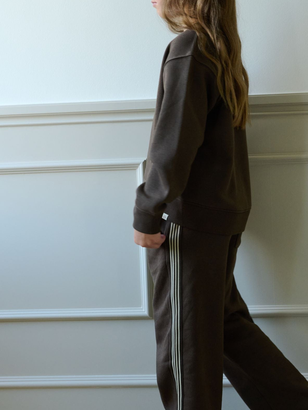 Side Tape Joggers - Tween - Dark Brown | 101631 Zoe