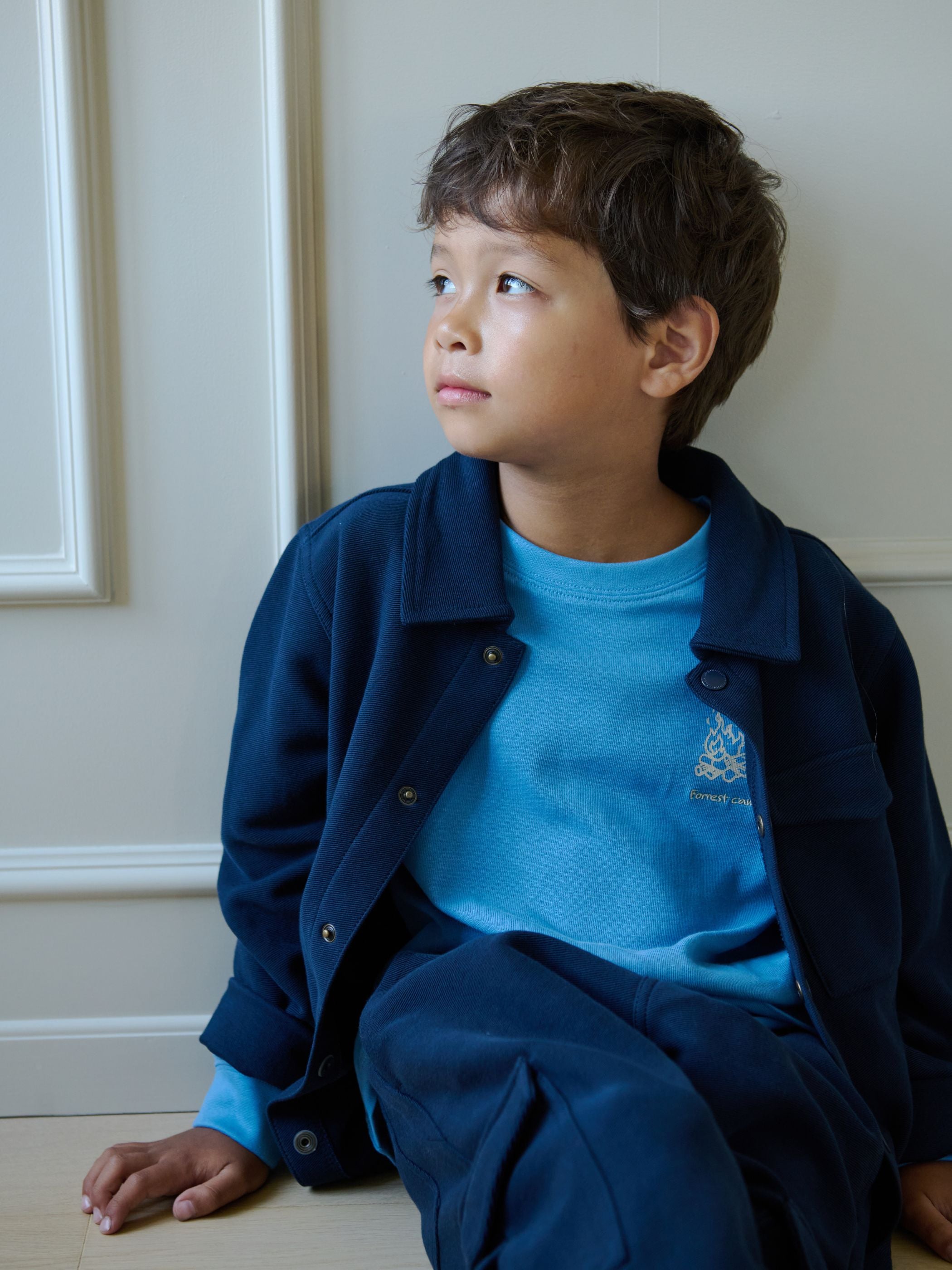 Textured Sweat Overshirt - Tween - Navy | 101501 Wilder