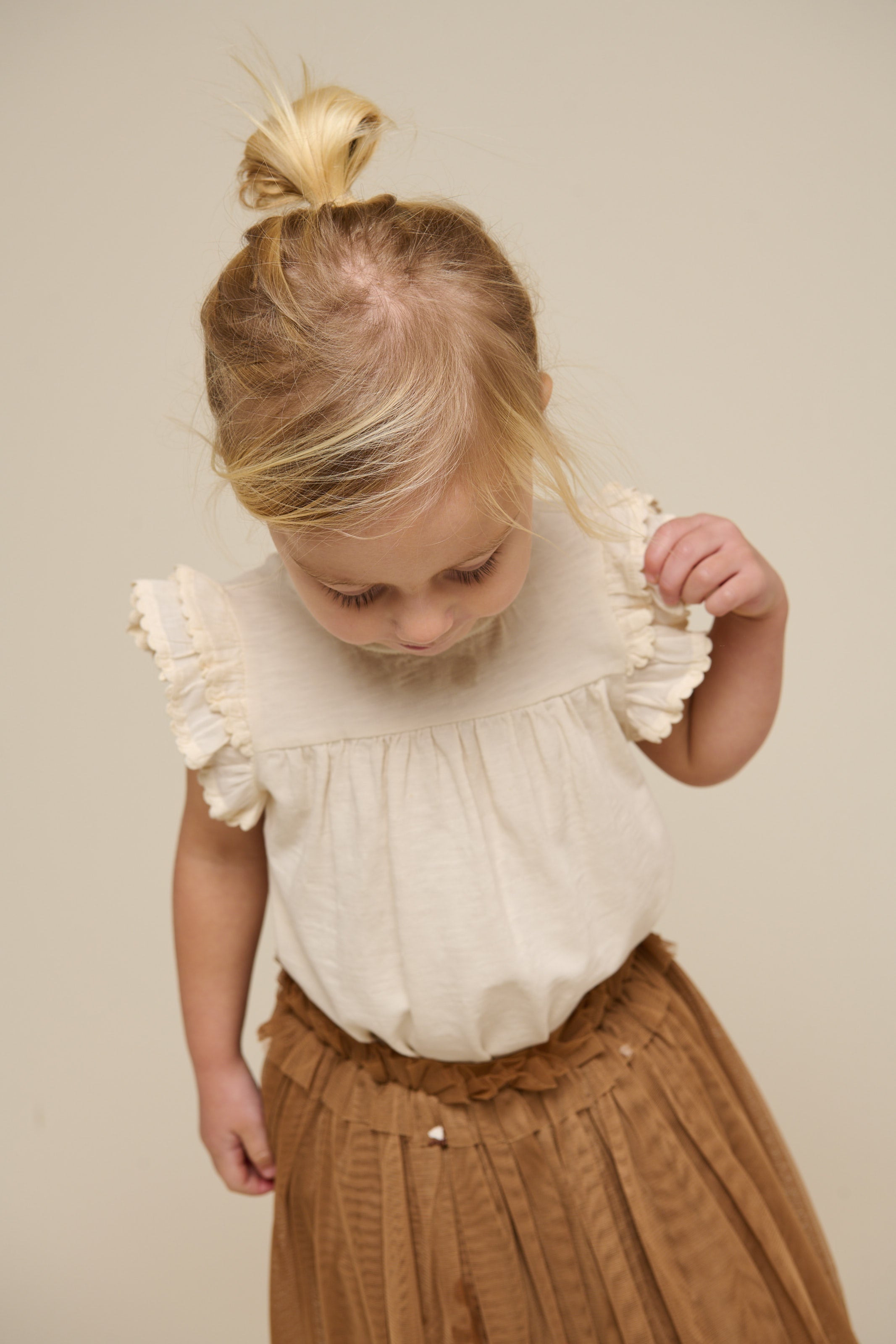 Jersey blouse met Ric Rac Ruche - Kids - Offwhite | 101040 Gabriella