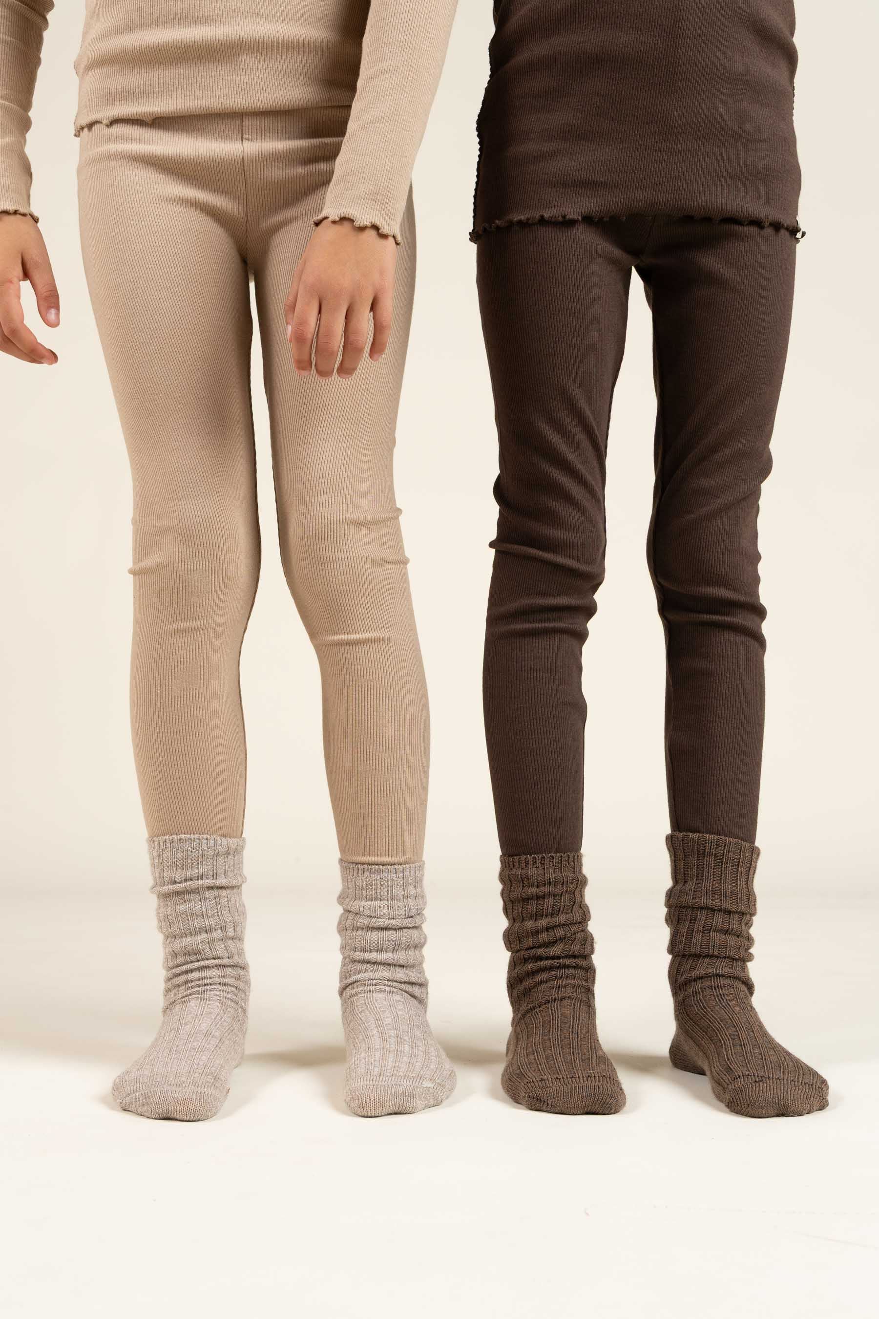 MP Wollen slobkousen - All - Caffe Latte Melange | 100776 MP Quinn Socks