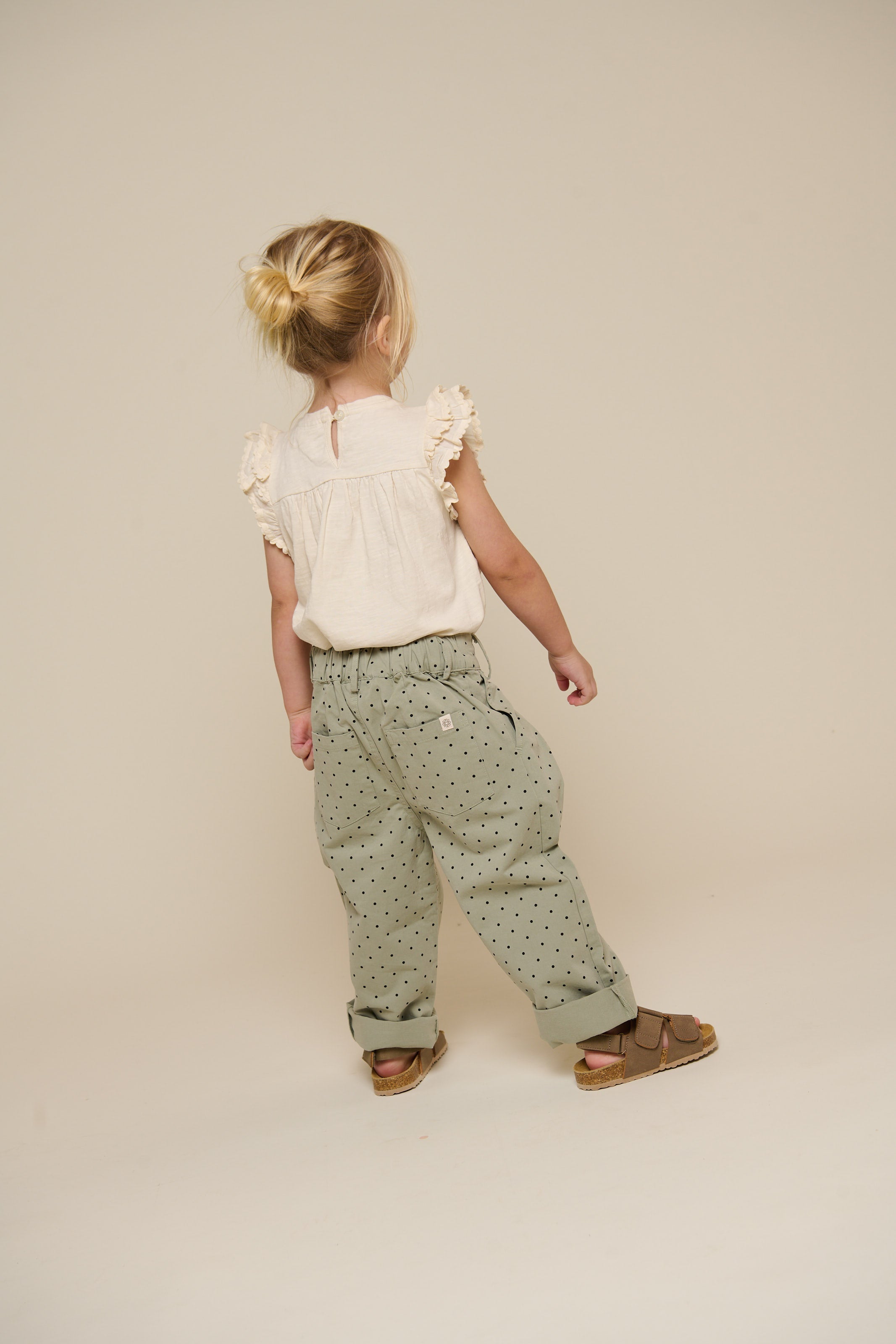 Twill broek met stip - Kids - Dusty Green | 100616 Iris