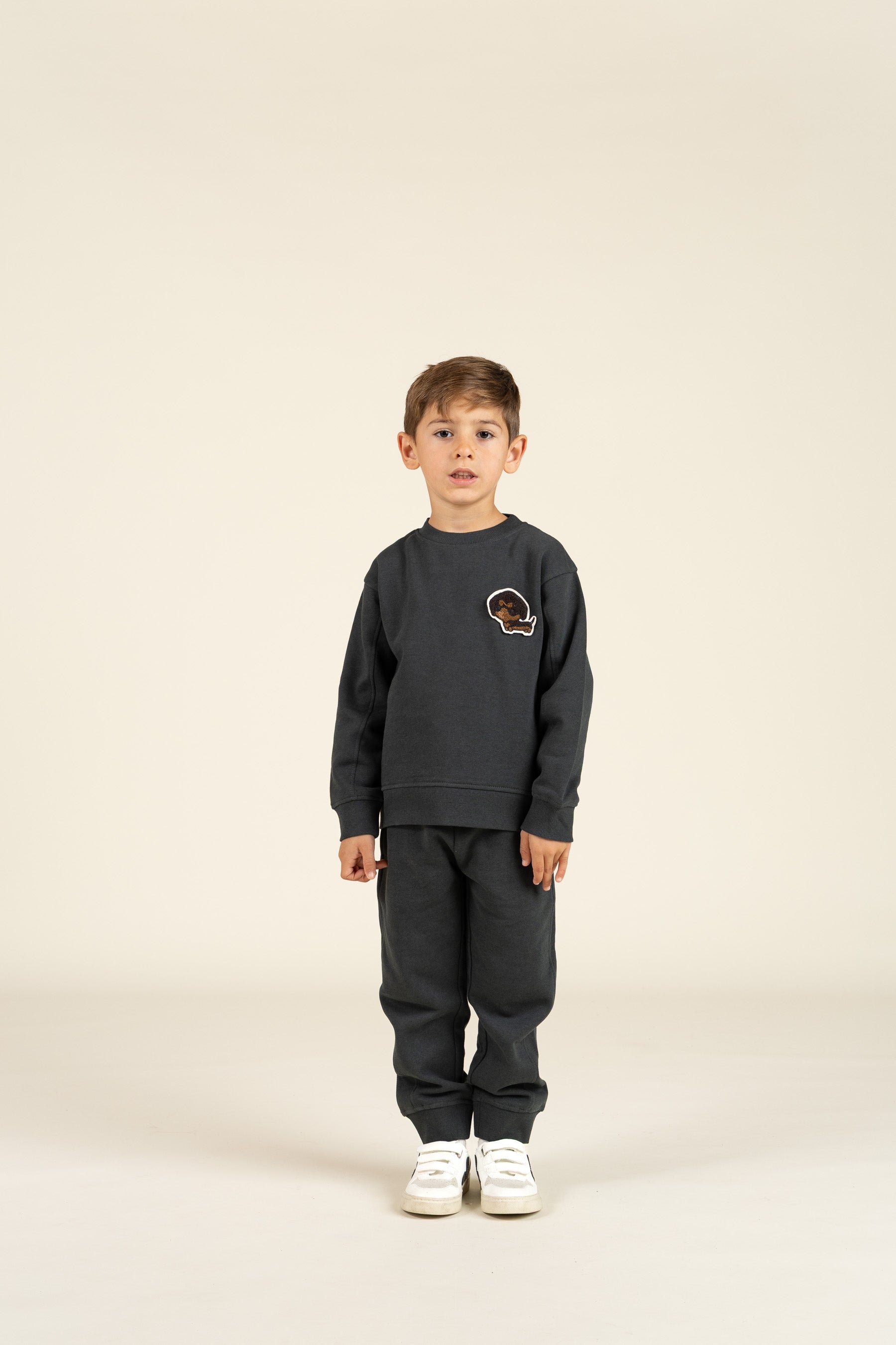 Sweatshirt met ronde hals - Kids - Forest Green Melange | 100892 Justin