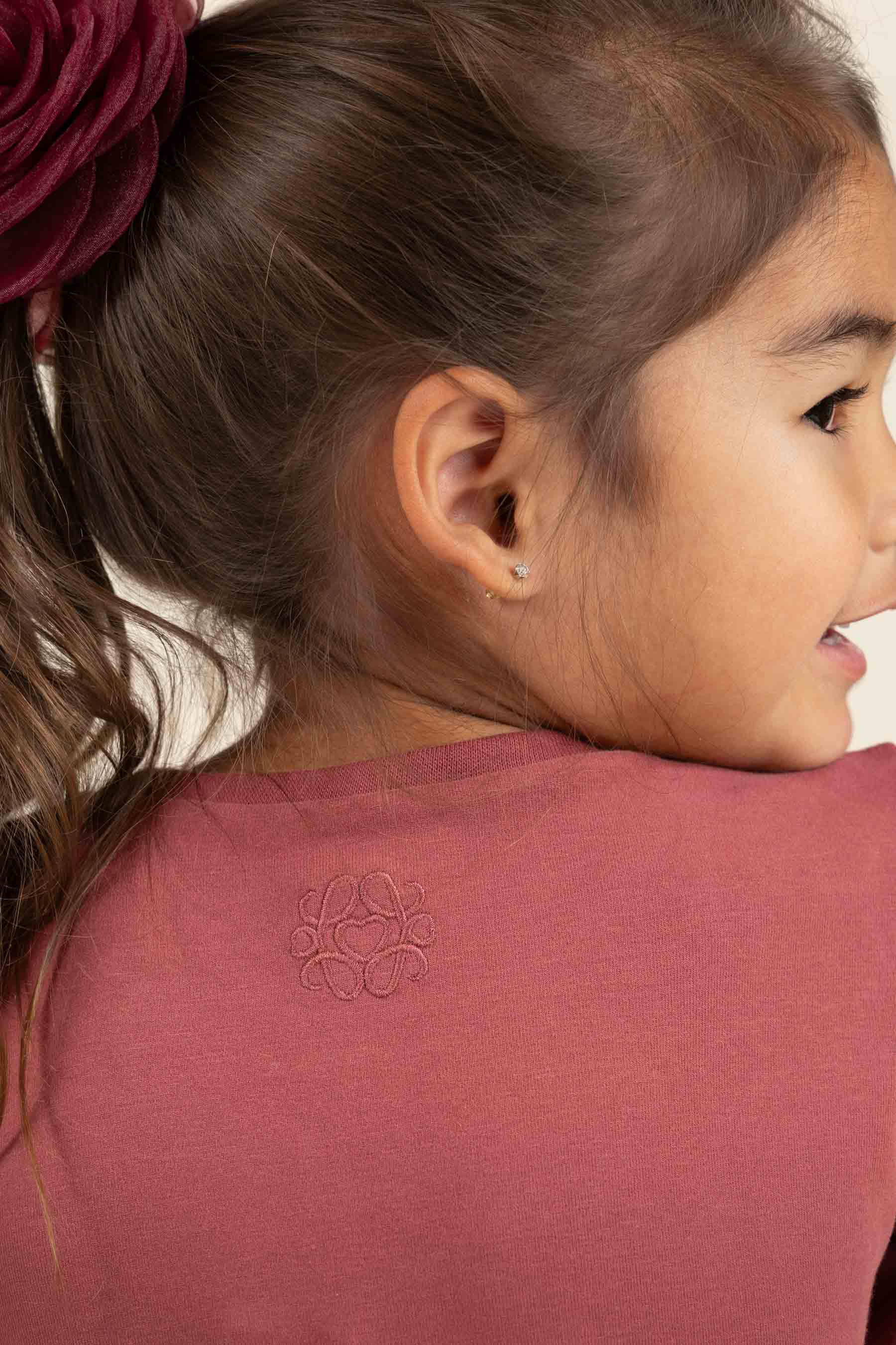 Jersey blouse met ruches - Kids - Vintage Red | 100860 Talia