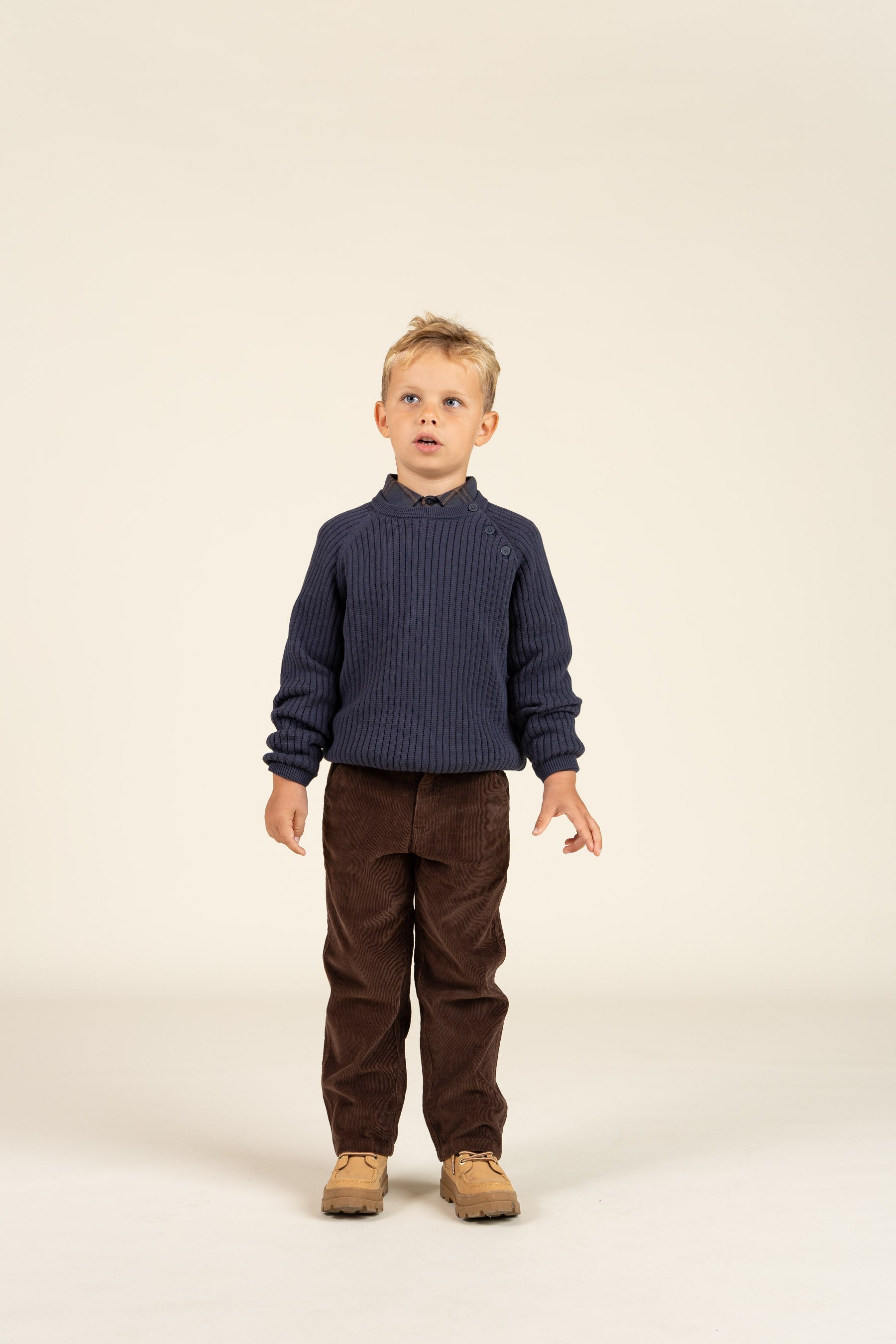 Katoenen gebreide trui - Kids - Navy | 100693 Jett