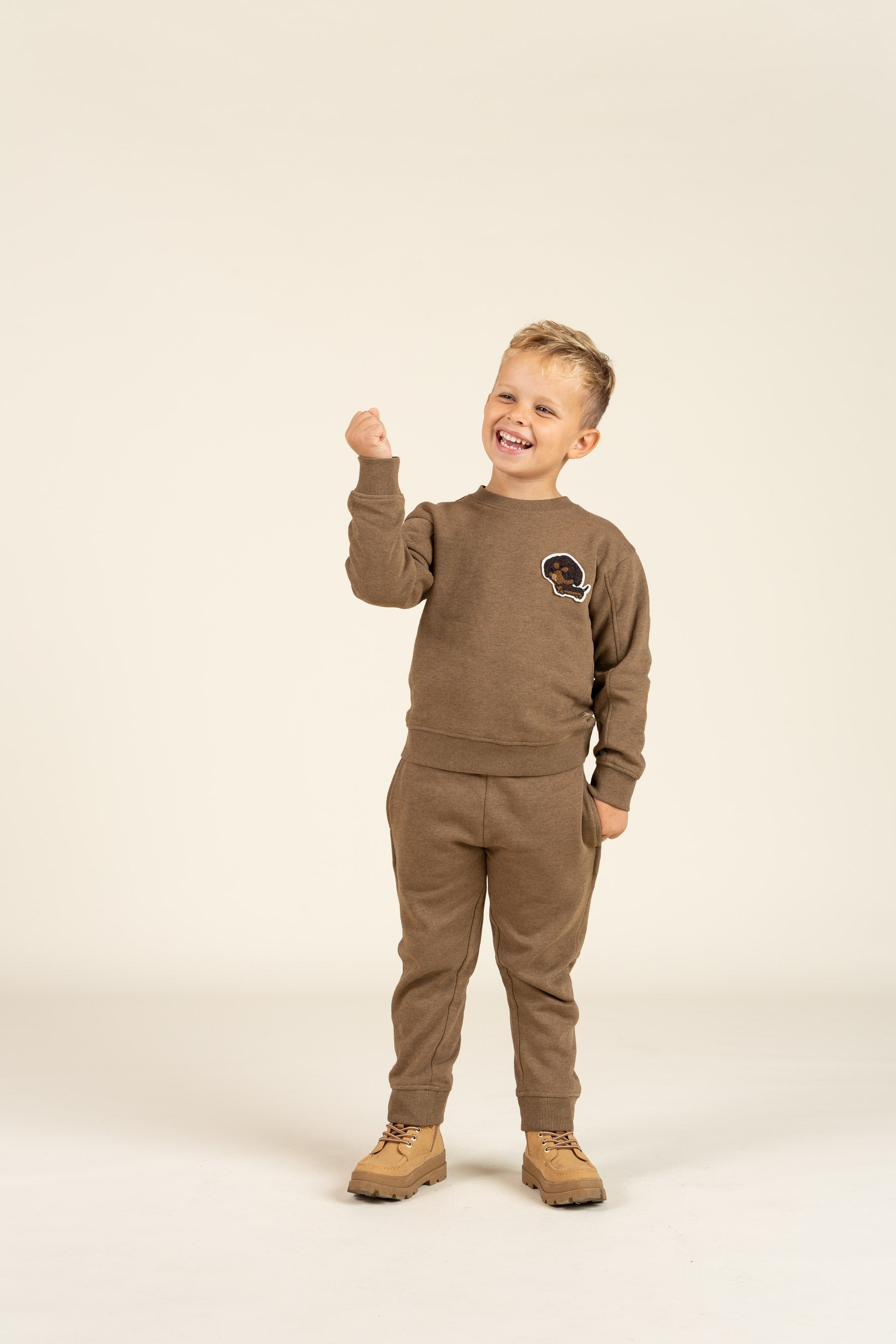 Sweatshirt met ronde hals - Kids - Coffe Melange | 100890 Justin