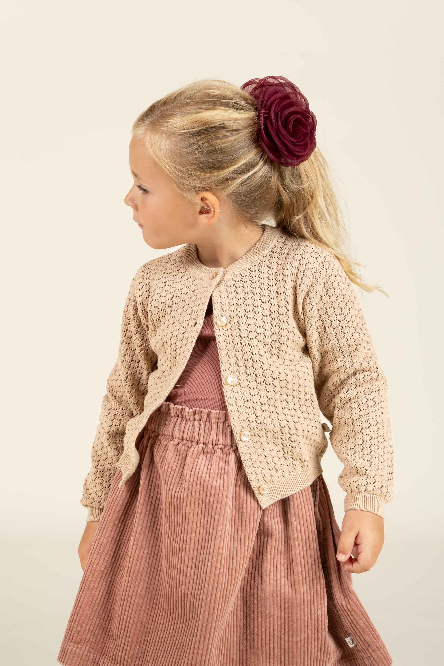 Katoenen vest - Kids - Caffe Latte | 100683 Esme