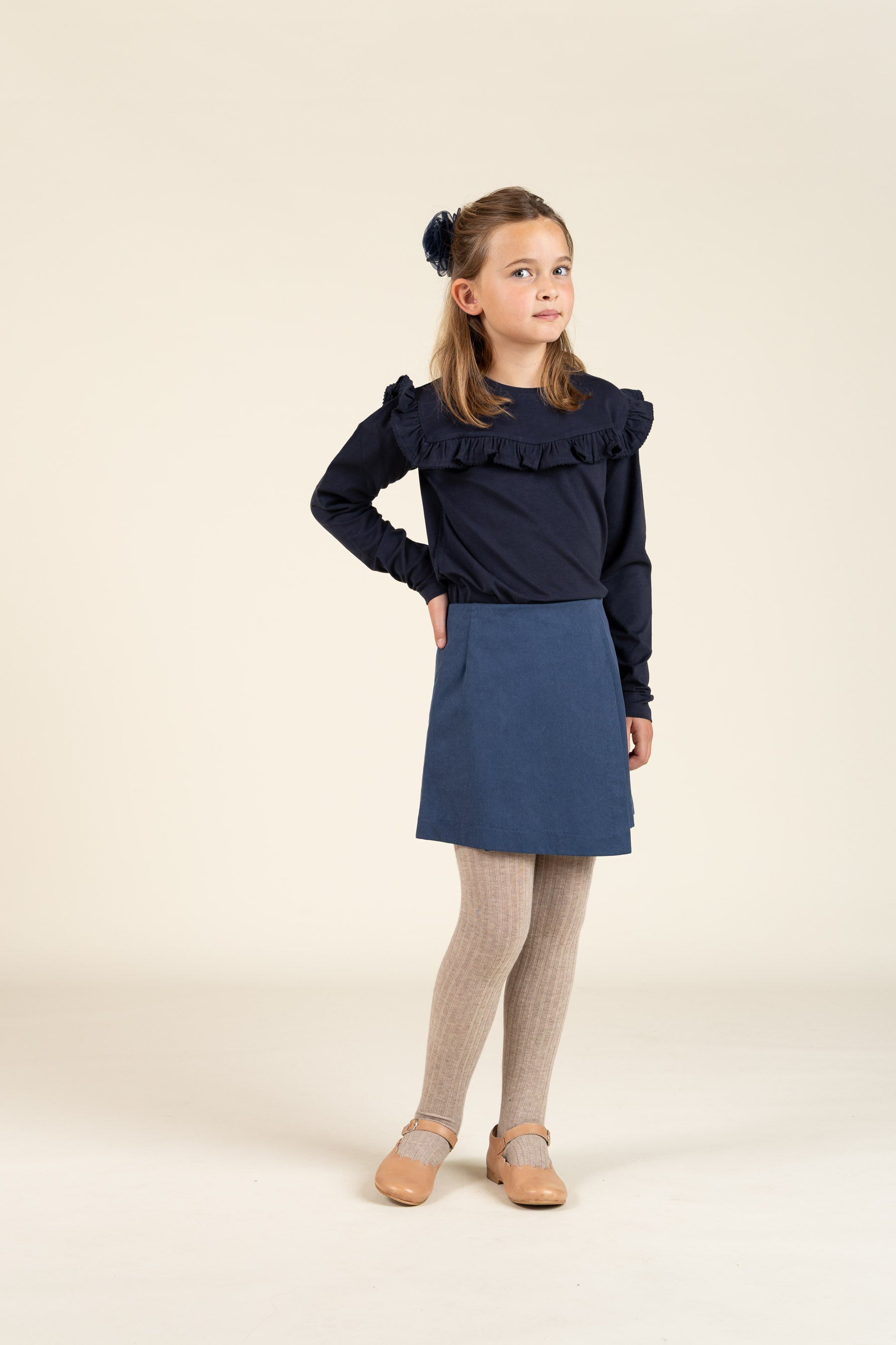 Tencel rok - Tween - Dusty Cobalt | 100131 Asta