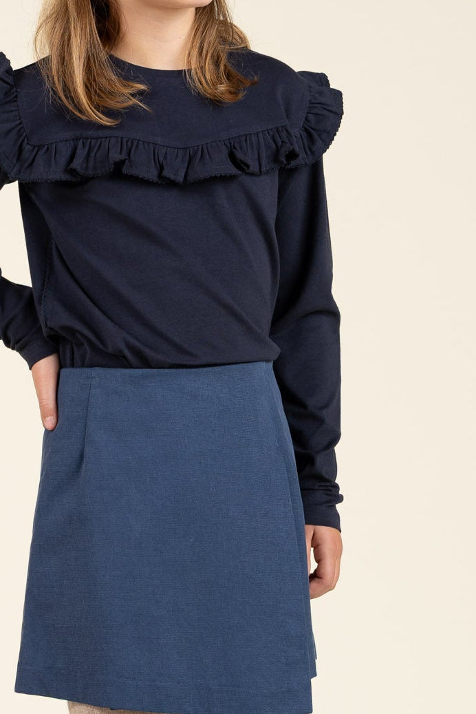 Tencel rok - Tween - Dusty Cobalt | 100131 Asta