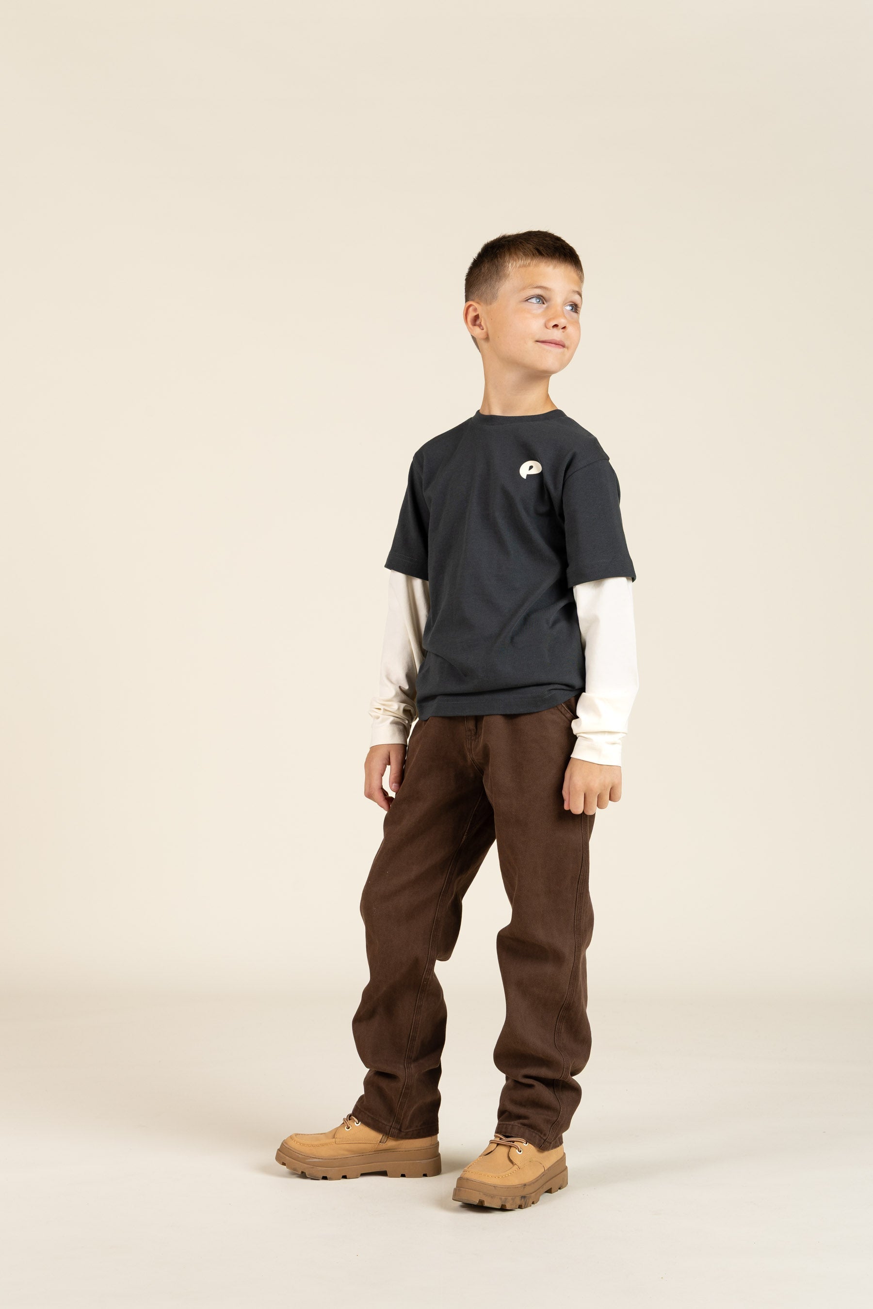 Boxy T-shirt met dubbele mouwen - Tween - Forest Green | 100841 Alex