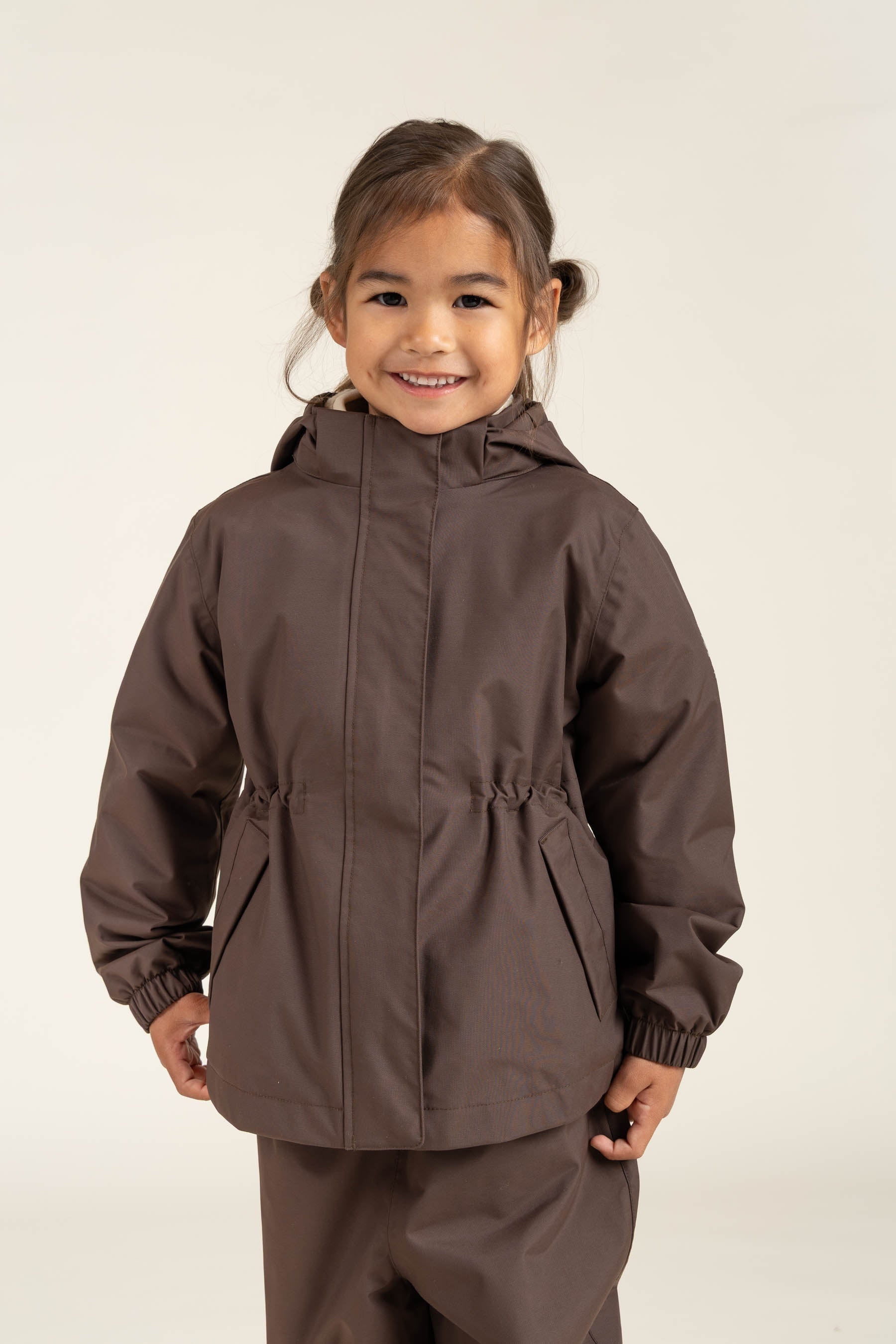 Shell-jas met trekkoord - Kids - Chocolate | 100497 Lucy
