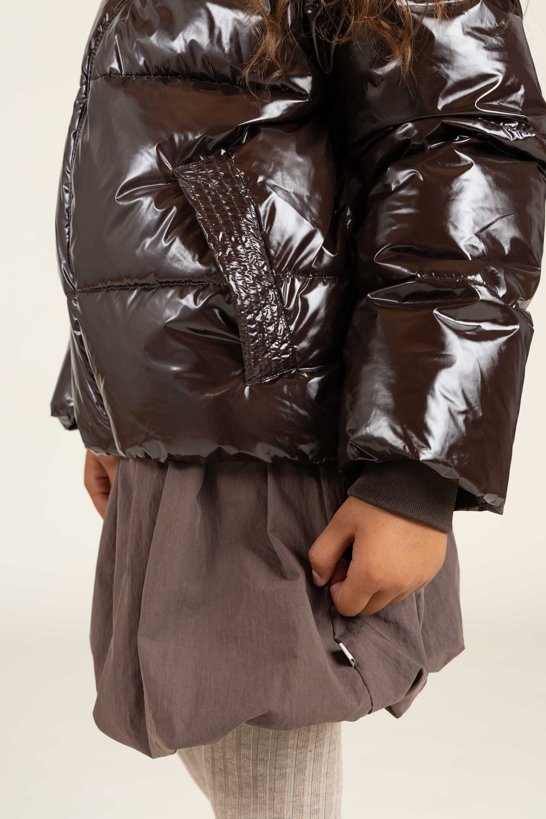 Glimmende Pufferjas - Tween - Chocolate | 100532 Violet