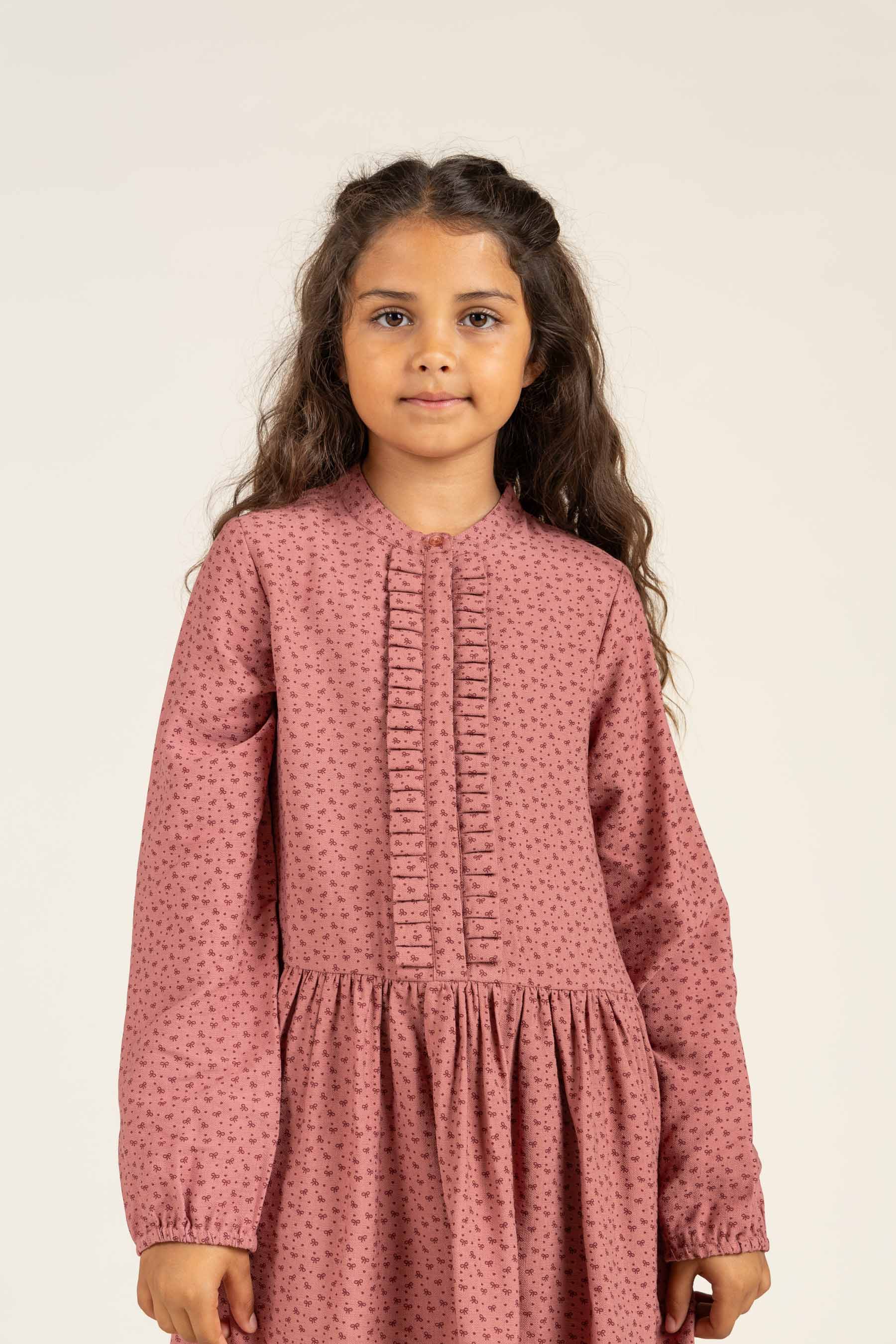 Jurk bedrukt crêpe viscose - All - Rose | 100661 Ana