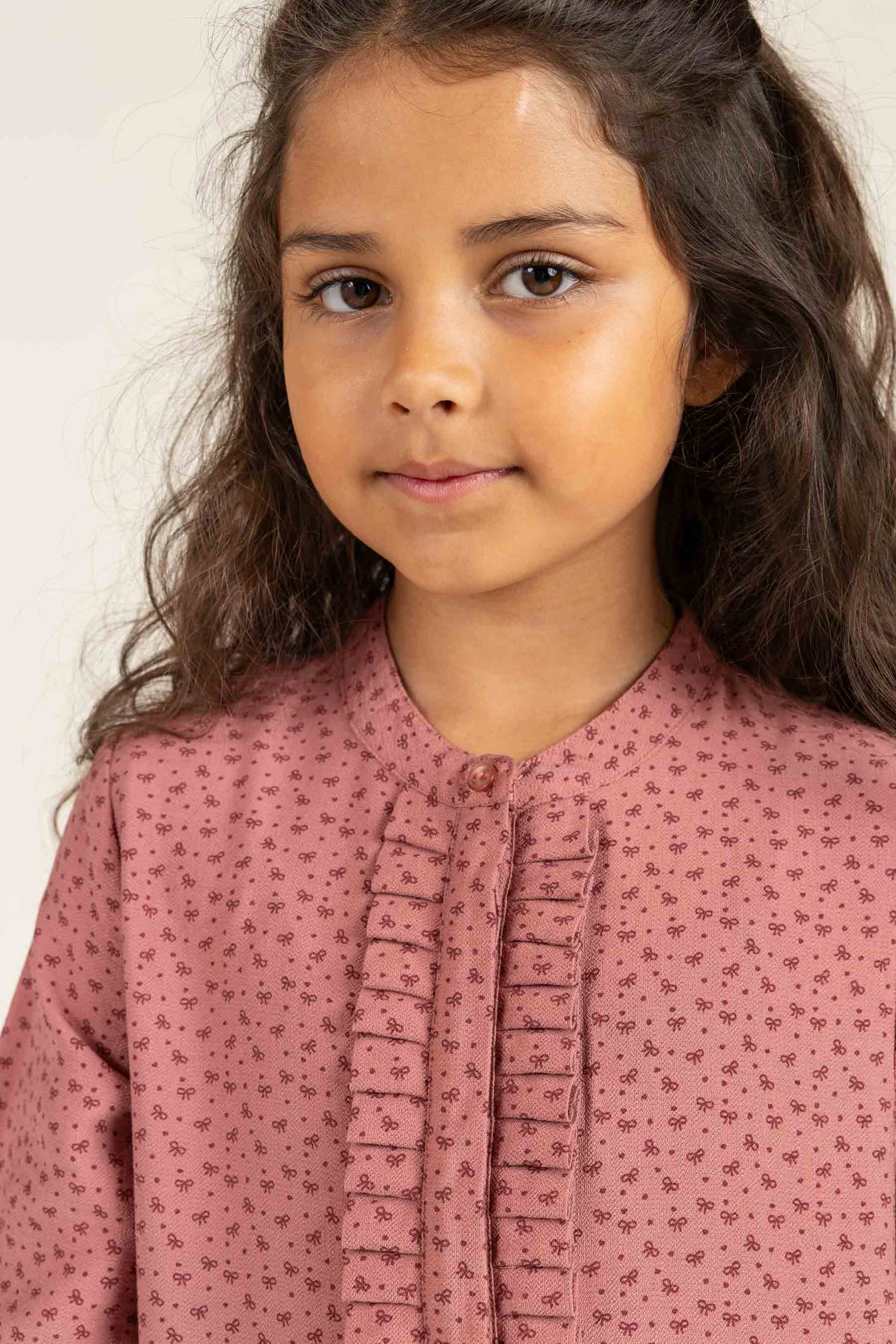 Jurk bedrukt crêpe viscose - All - Rose | 100661 Ana