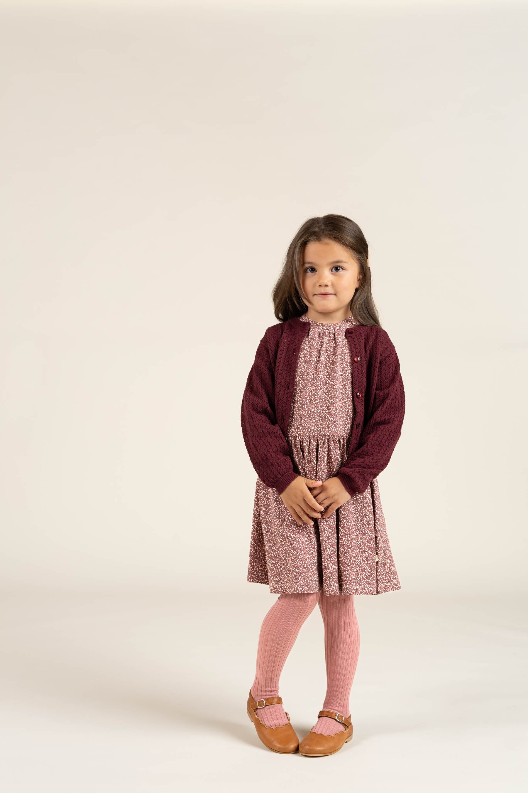 Gedrukte jersey jurk - Kids - Vintage Red | 100762 Ada