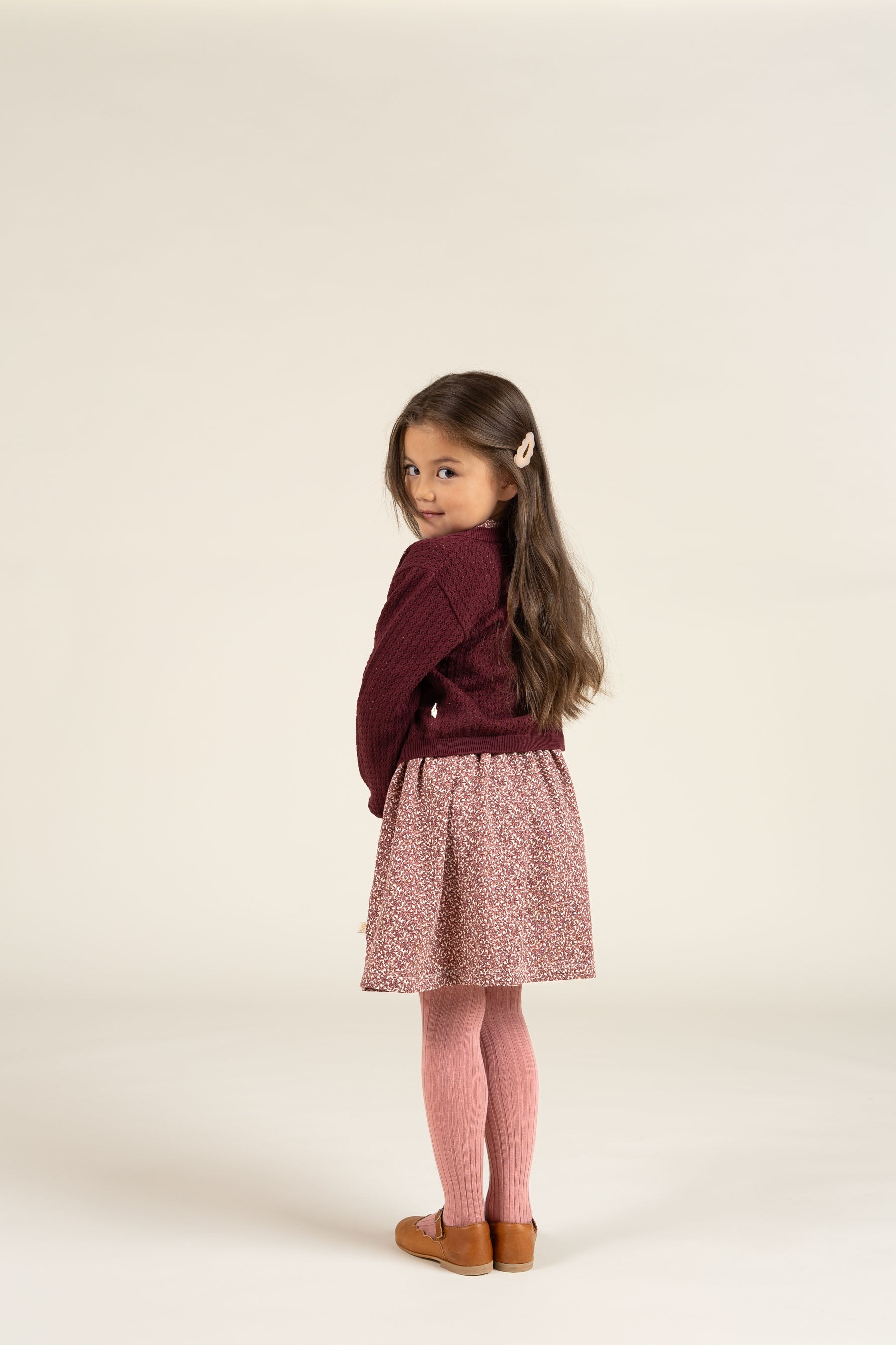 Katoenen vest - Kids - Burgundy | 100685 Esme