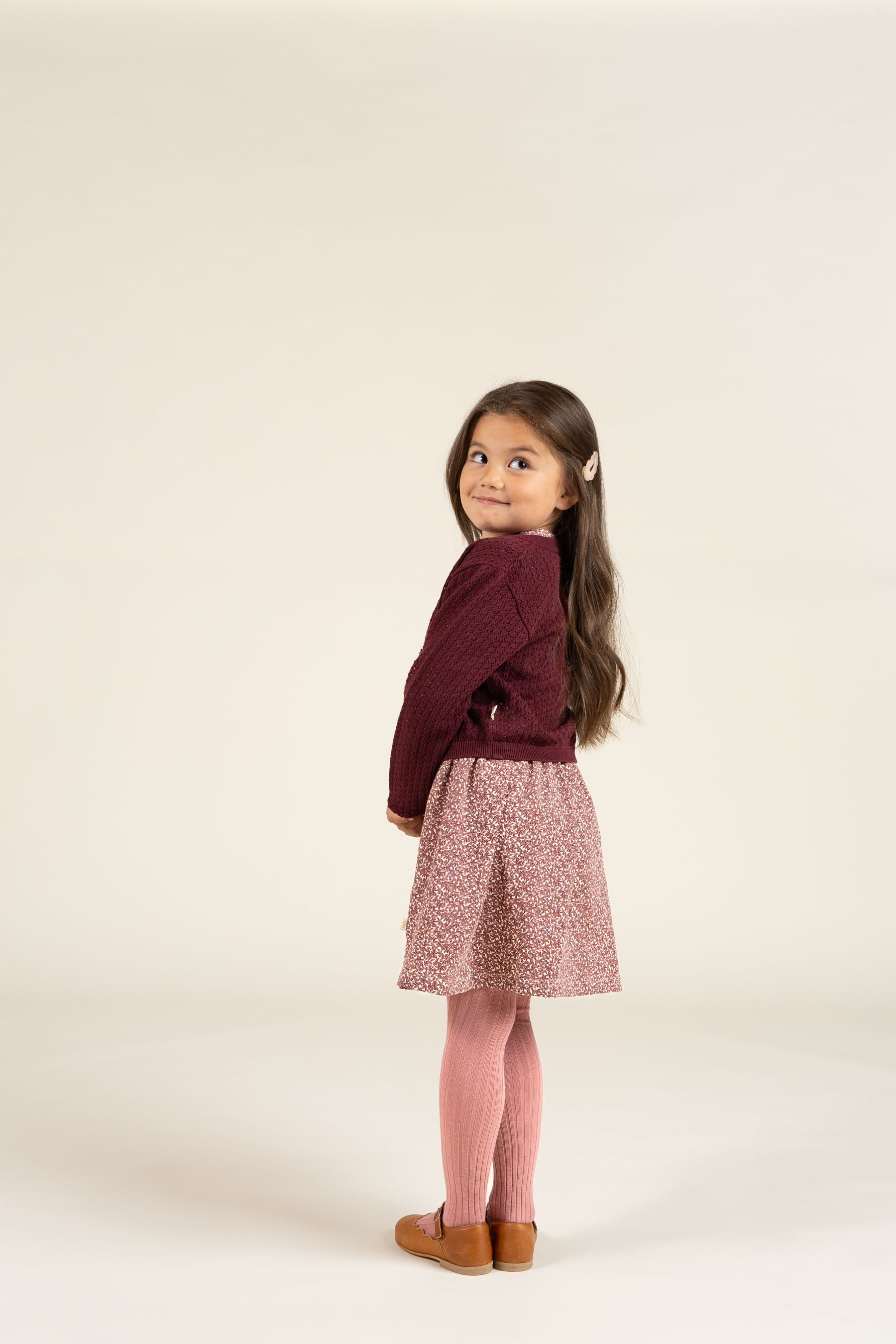 Gedrukte jersey jurk - Kids - Vintage Red | 100762 Ada