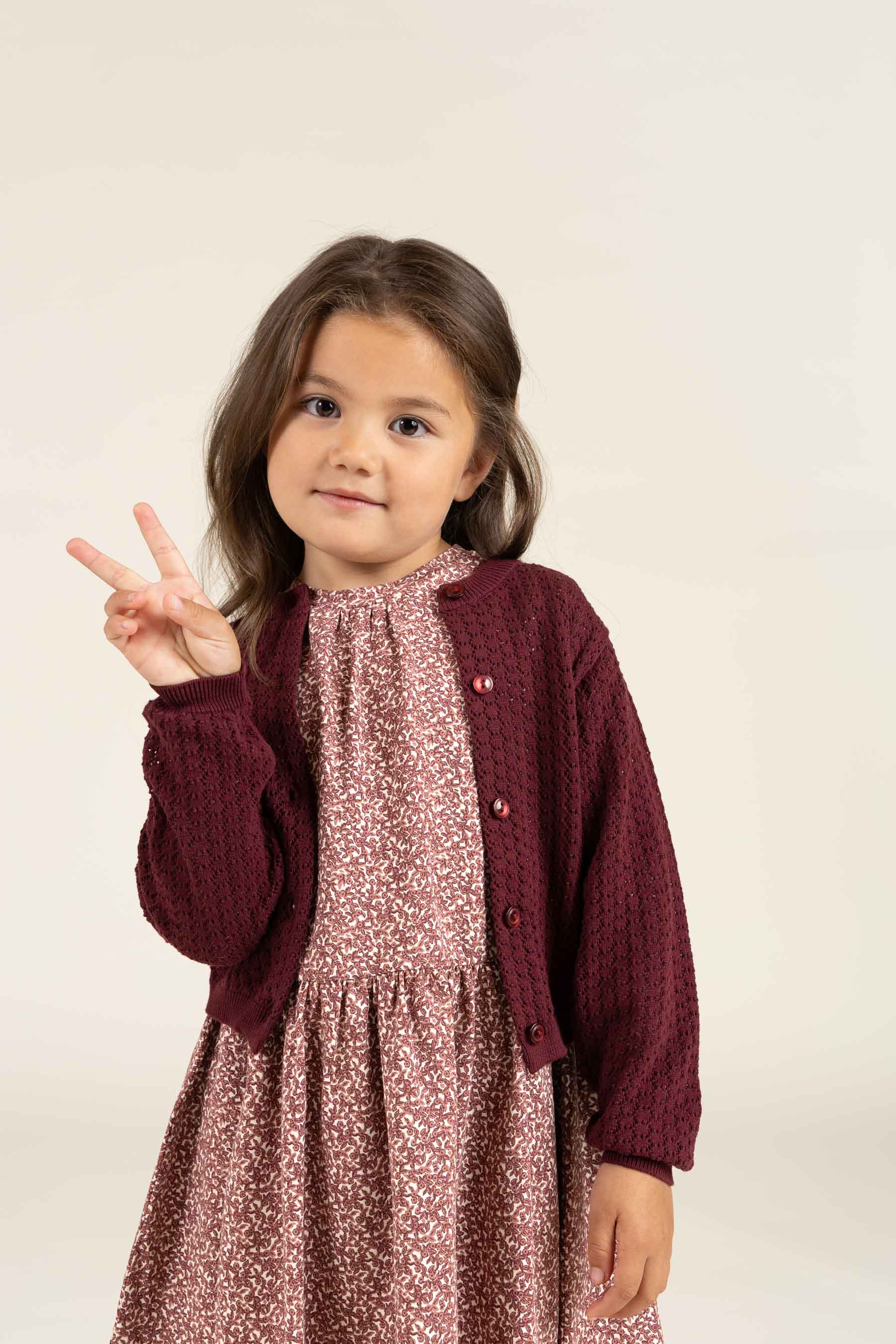 Gedrukte jersey jurk - Kids - Vintage Red | 100762 Ada