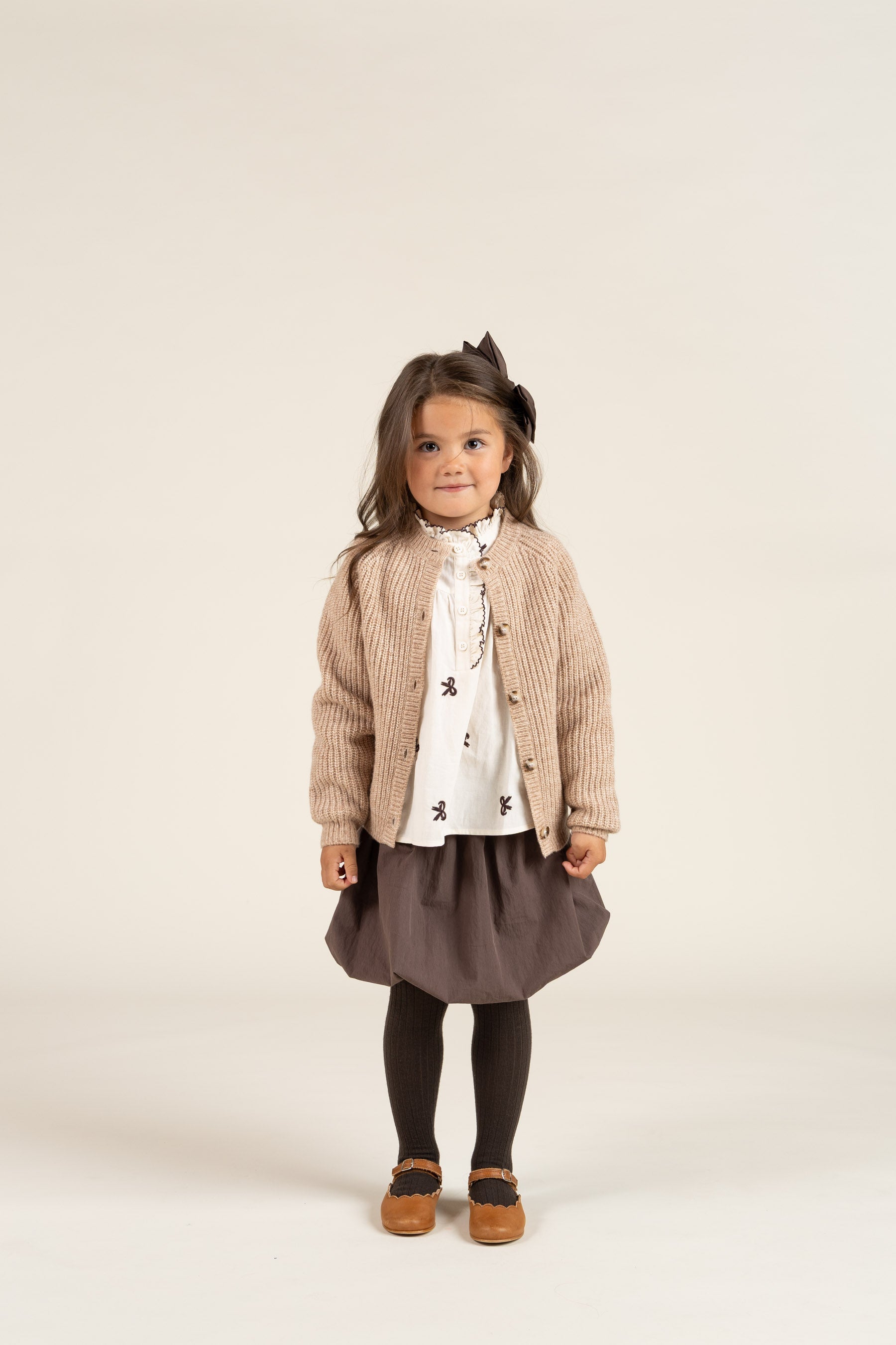 Popeline blouse met borduursel - Kids - Off White | 100673 Adison