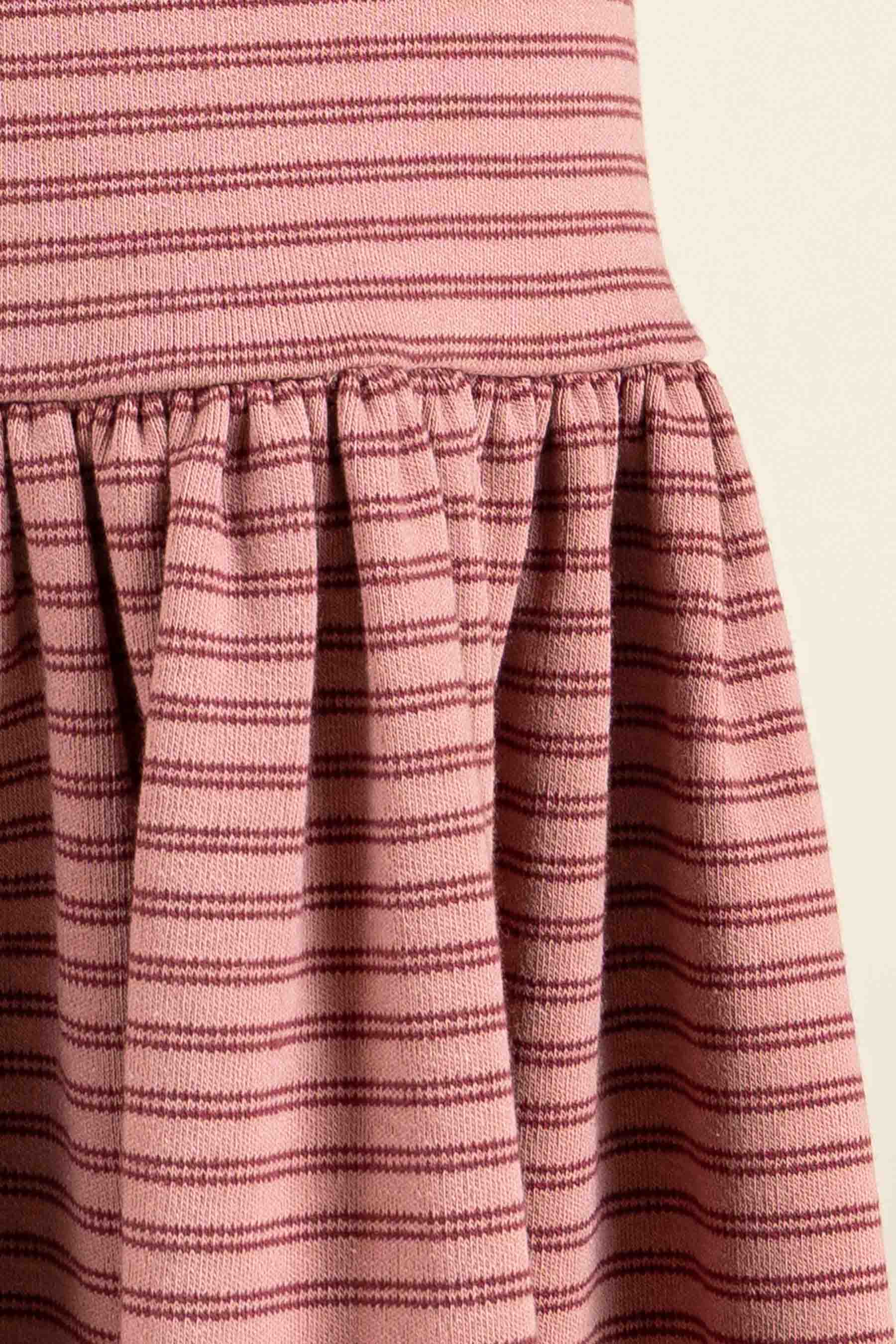 Gestreepte jersey jurk - Kids - Rose Stripe | 100650 Elise