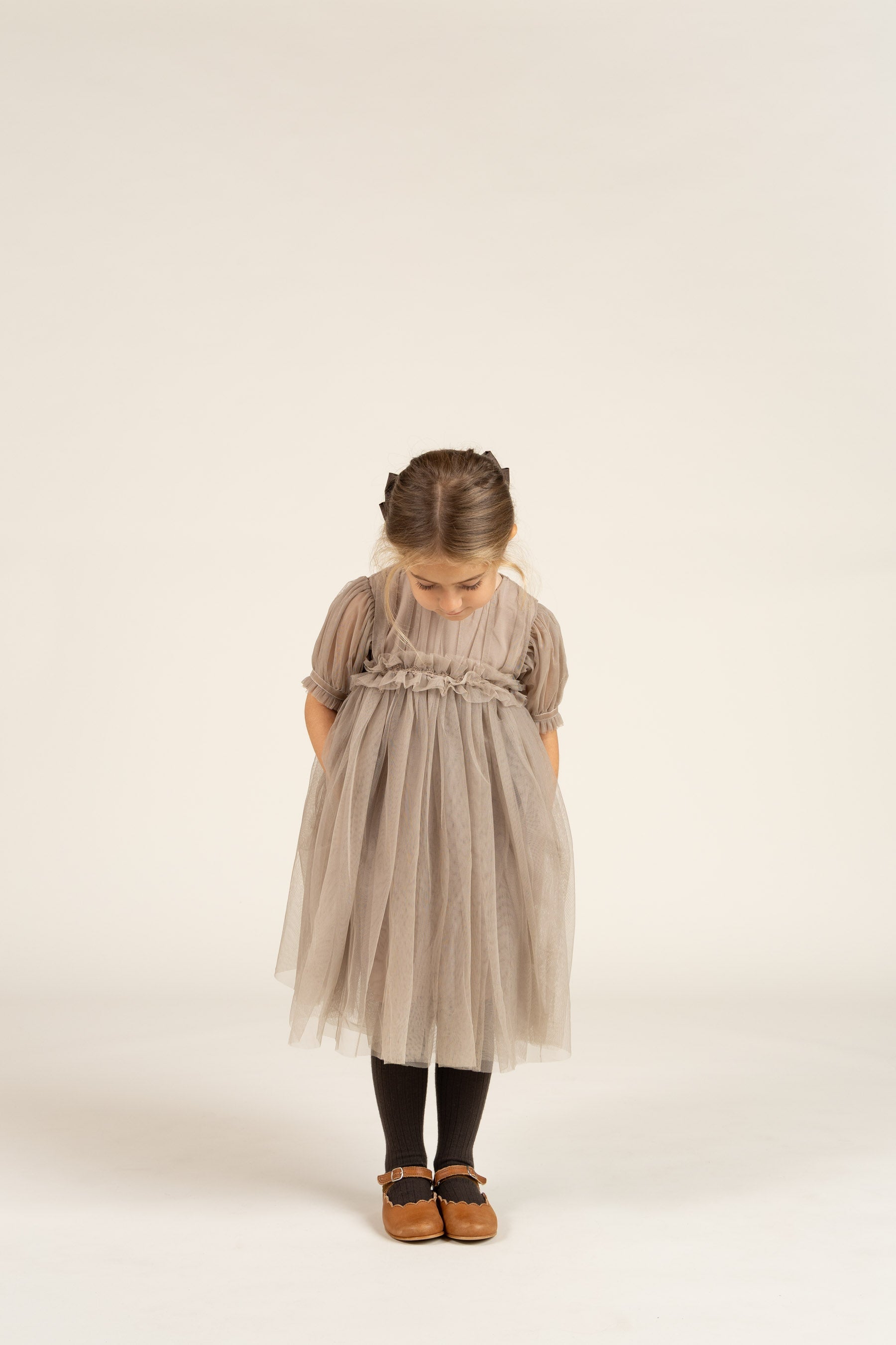Tule jurk - All - Caffe Latte | 100672 Mille