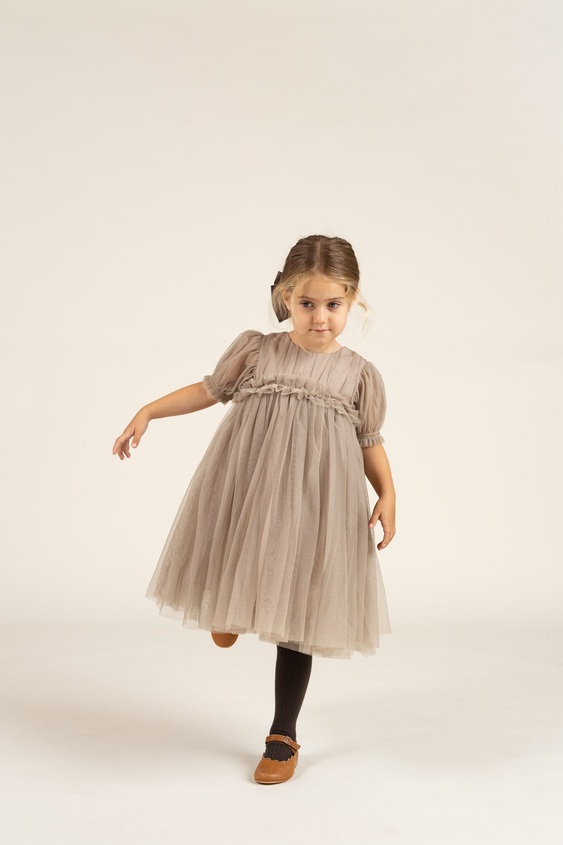 Tule jurk - All - Caffe Latte | 100672 Mille