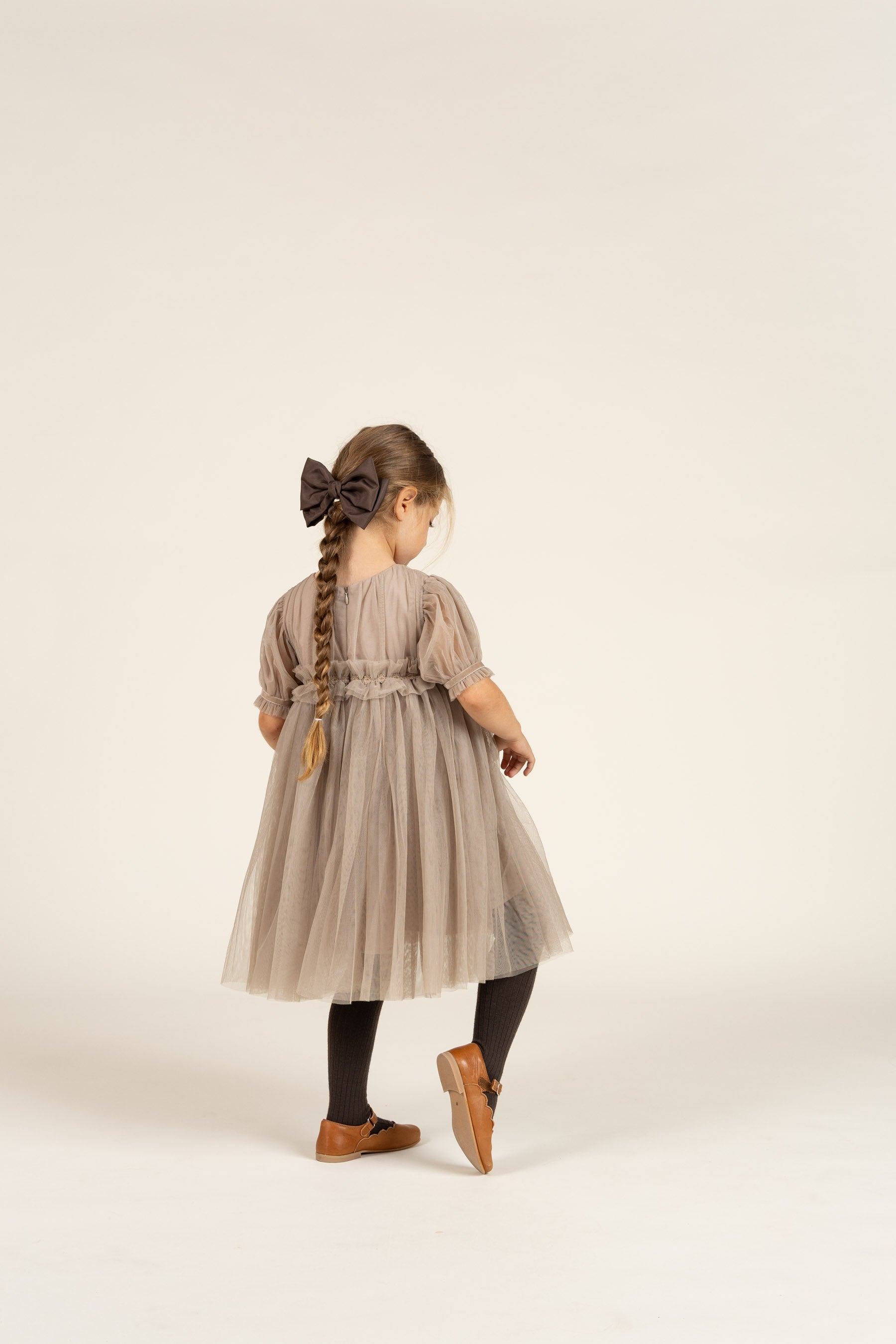 Tule jurk - All - Caffe Latte | 100672 Mille