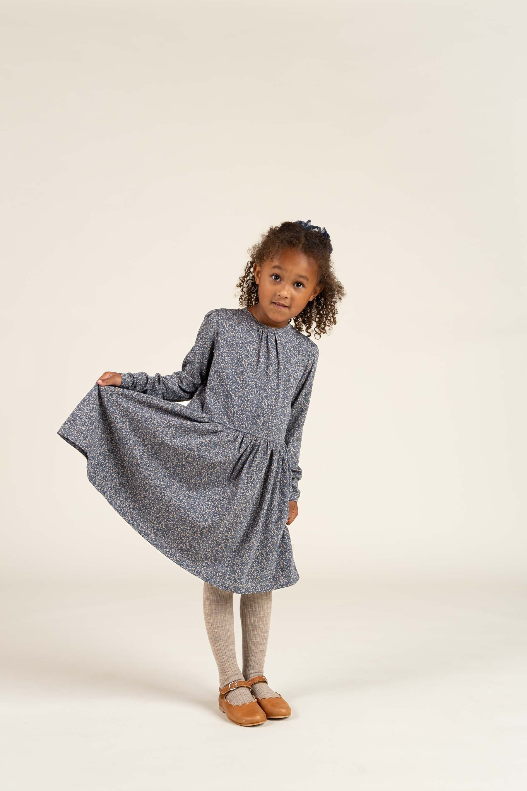 Gedrukte jersey jurk - Kids - Blue | 100764 Ada