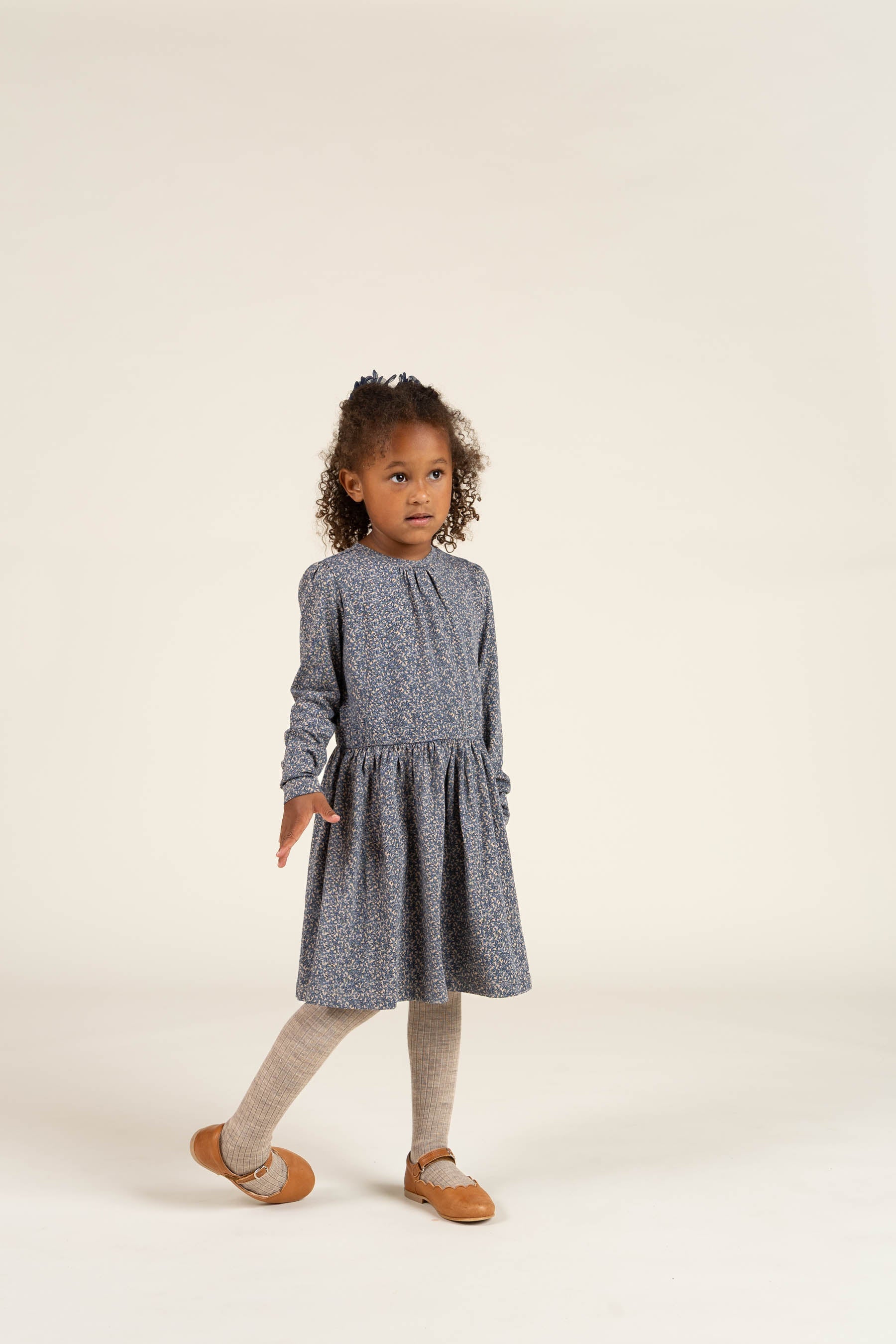 Gedrukte jersey jurk - Kids - Blue | 100764 Ada