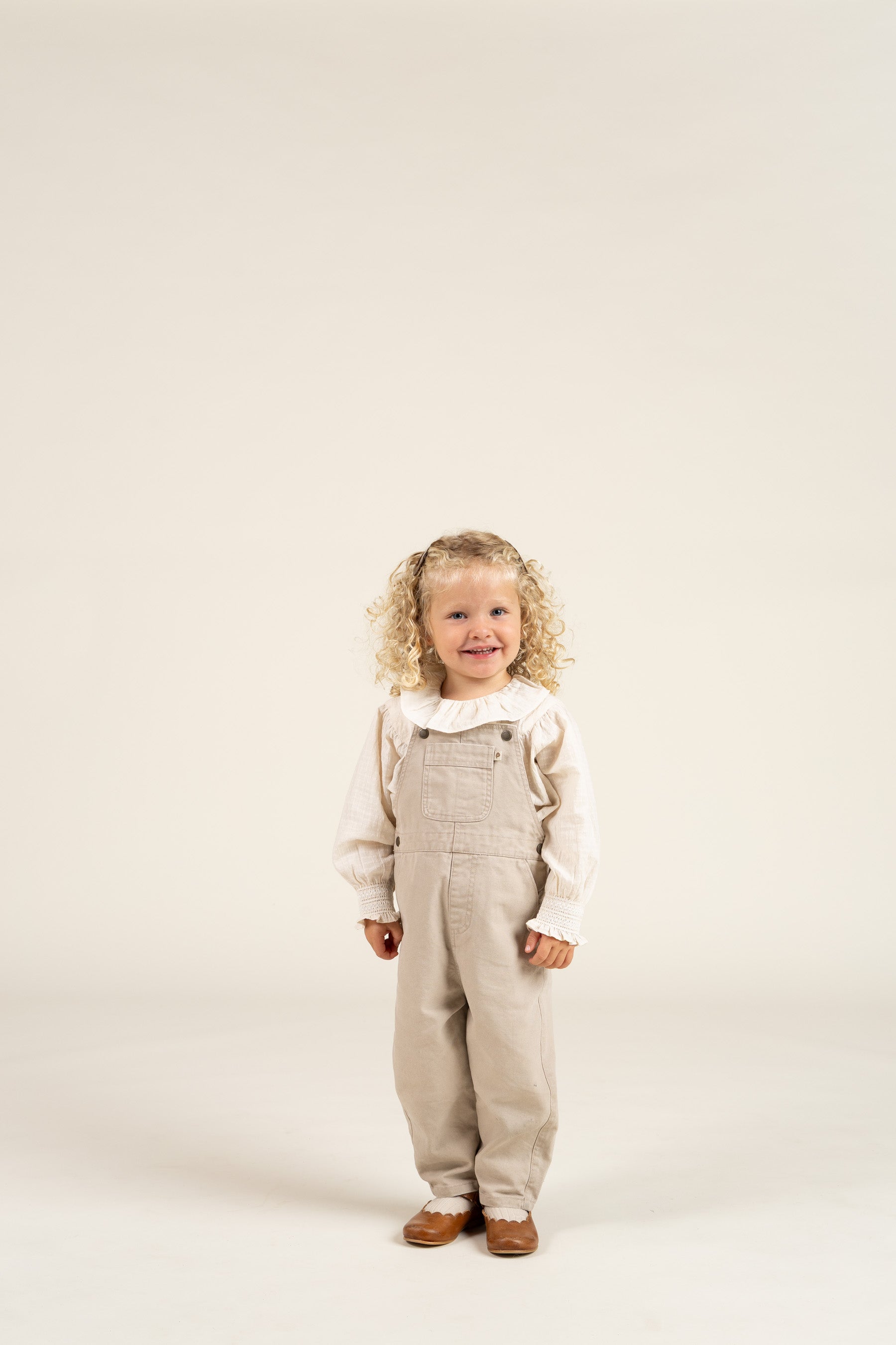 Katoenen blouse met kraag - Kids - Off White | 100883 Claire