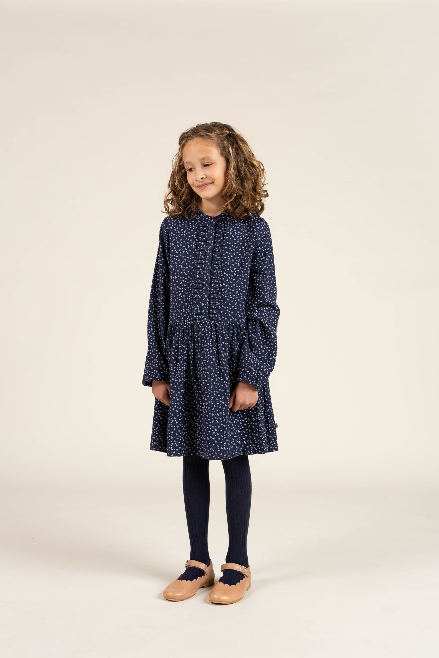 Jurk bedrukt crêpe viscose - All - Navy | 100662 Ana