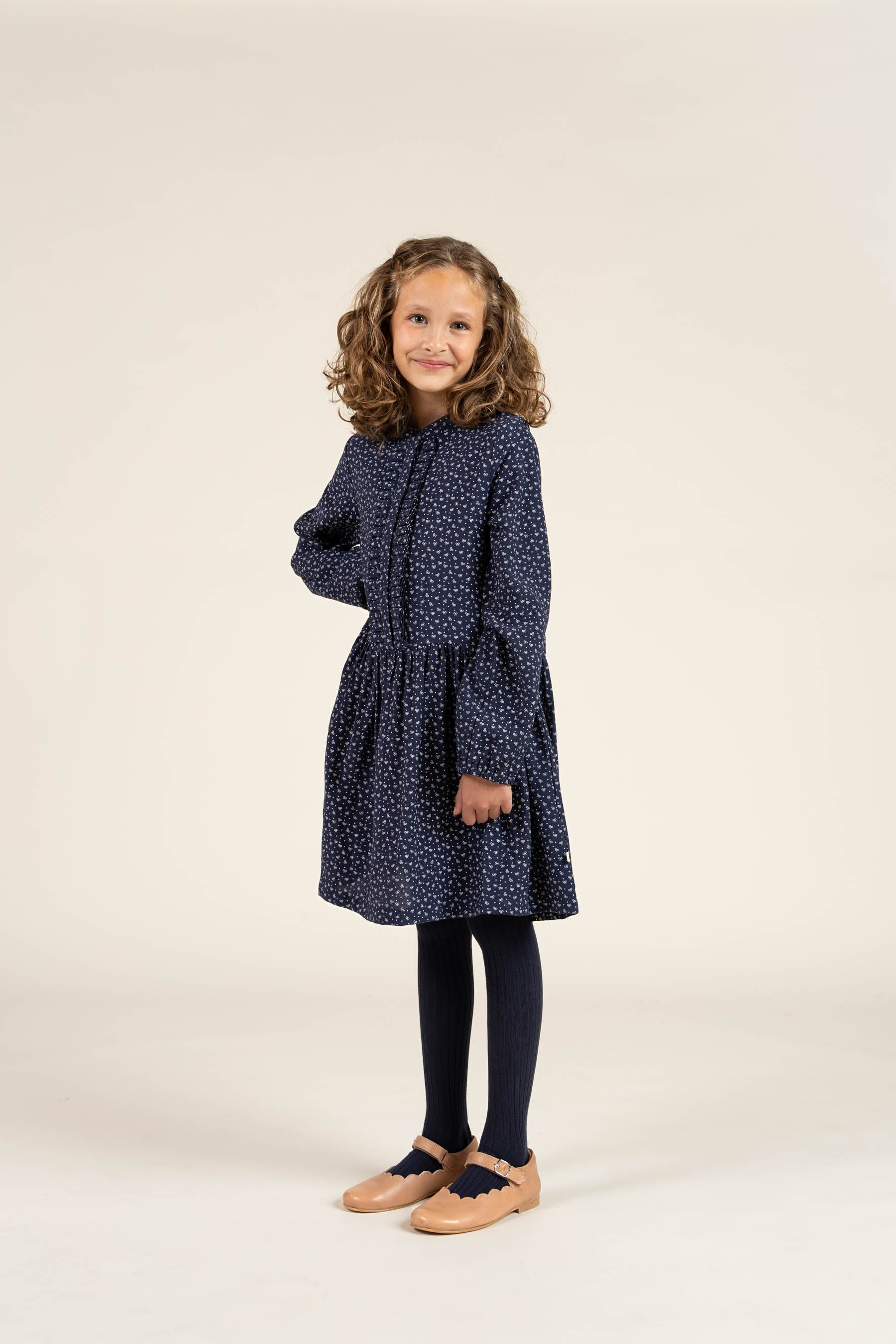 Jurk bedrukt crêpe viscose - All - Navy | 100662 Ana