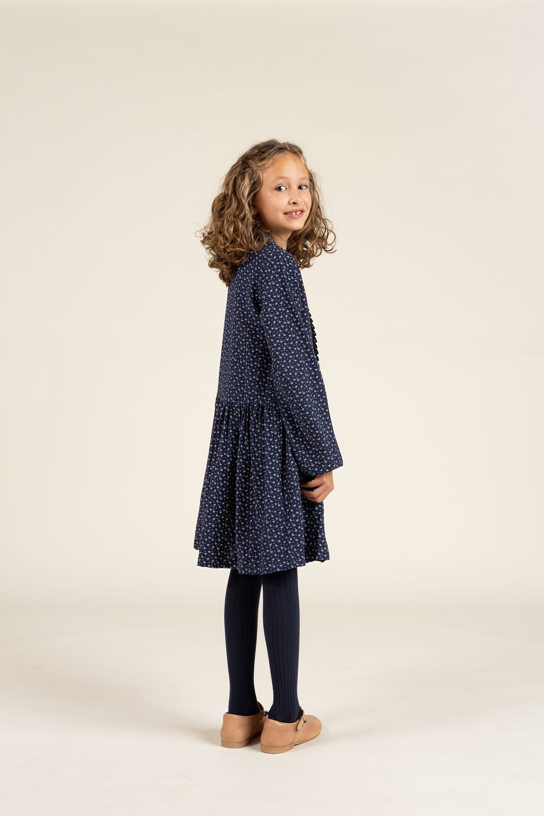 Jurk bedrukt crêpe viscose - All - Navy | 100662 Ana
